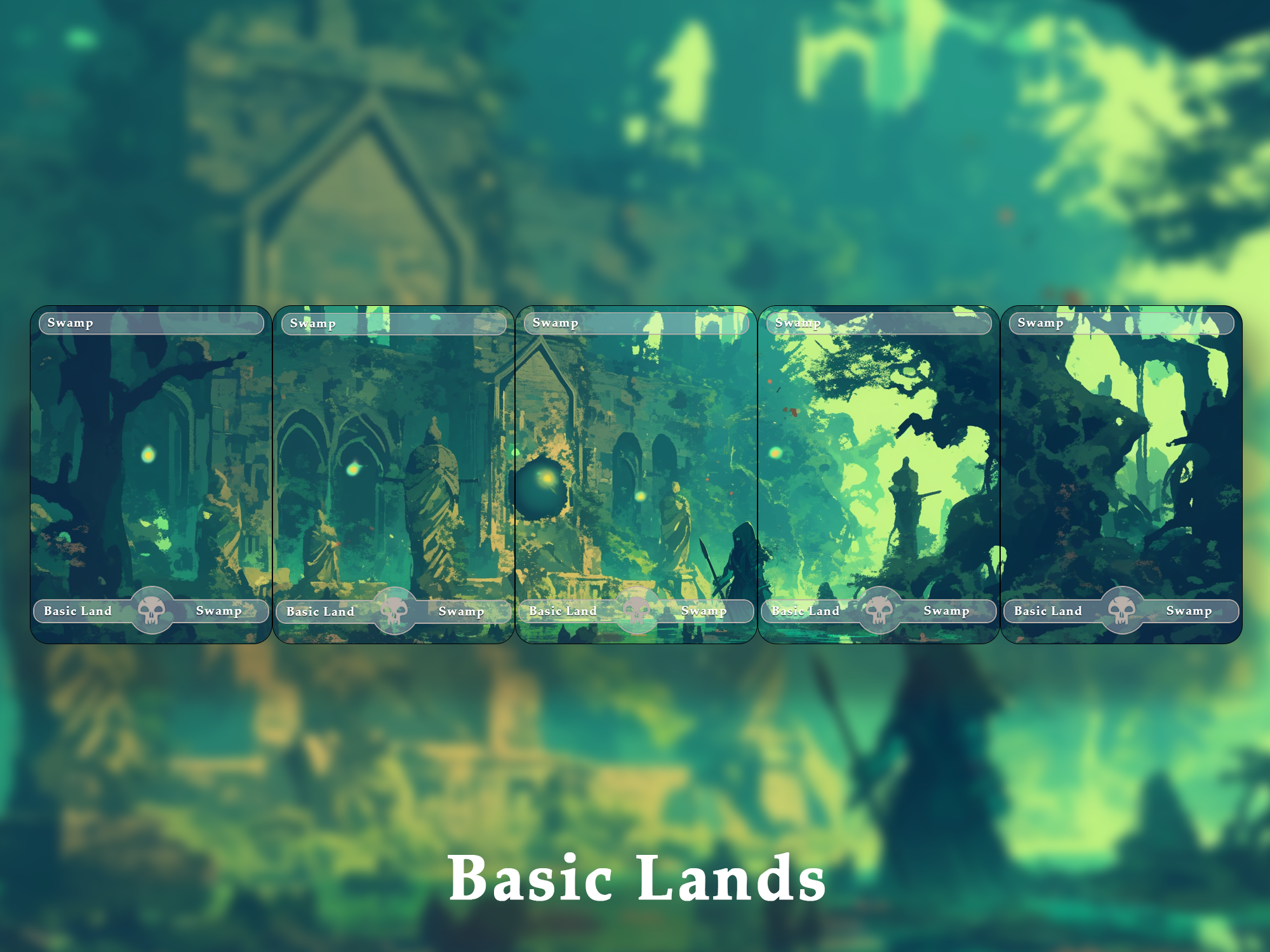 10 Basic Land-Swamp. 10 MTG proxy cards for EDH. Enhance your MTG Commander Deck