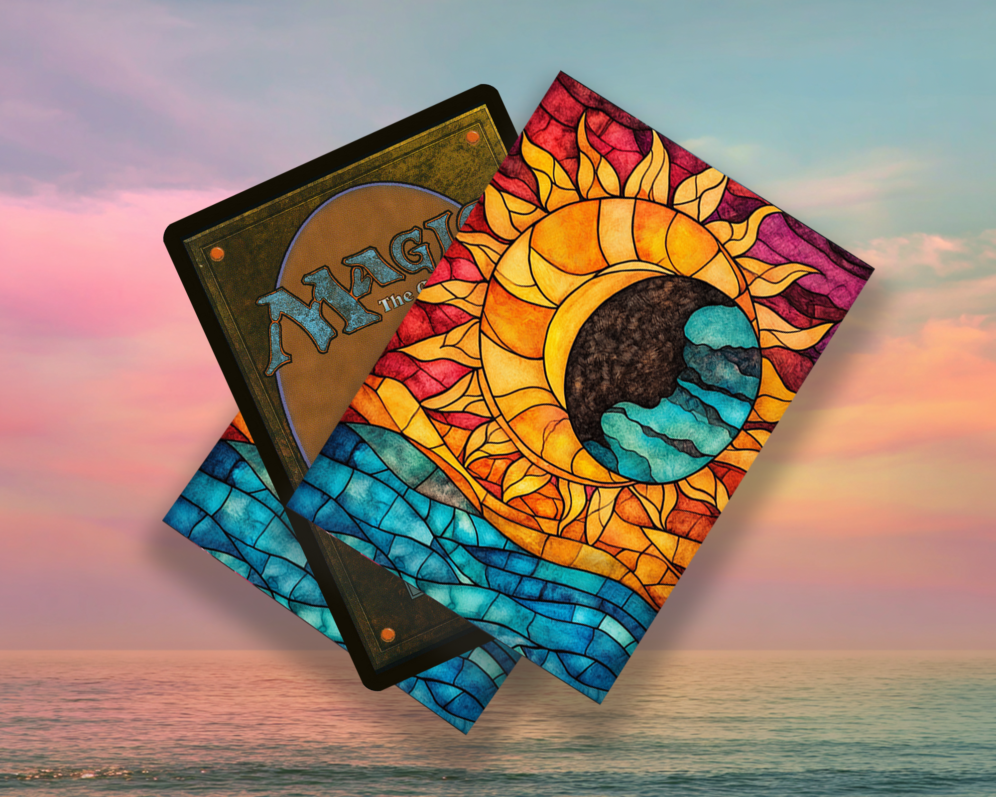 Colorful Stained Card Sleeves