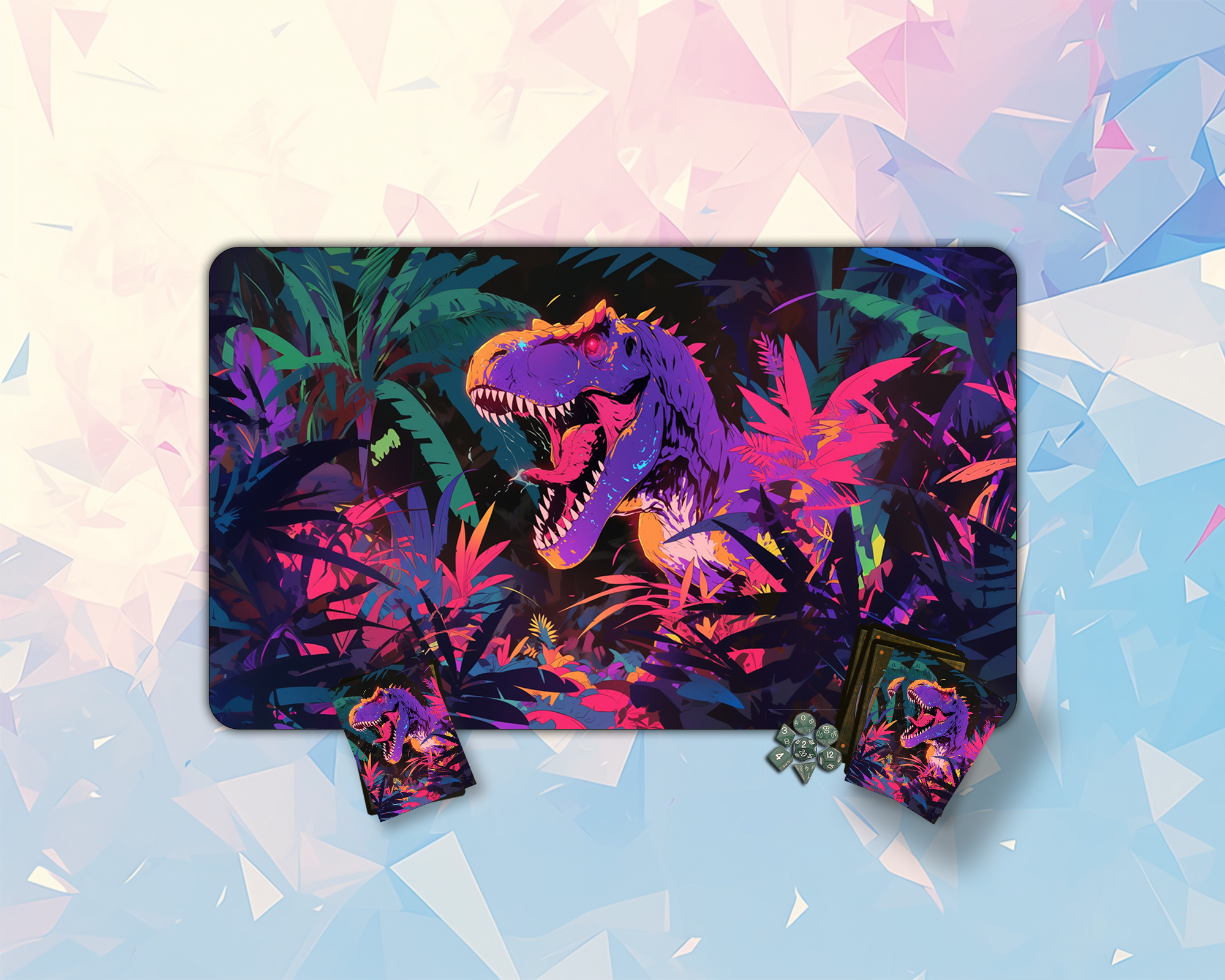 Dinosaur Theme Card Sleeves Play Mat| TCG Card game