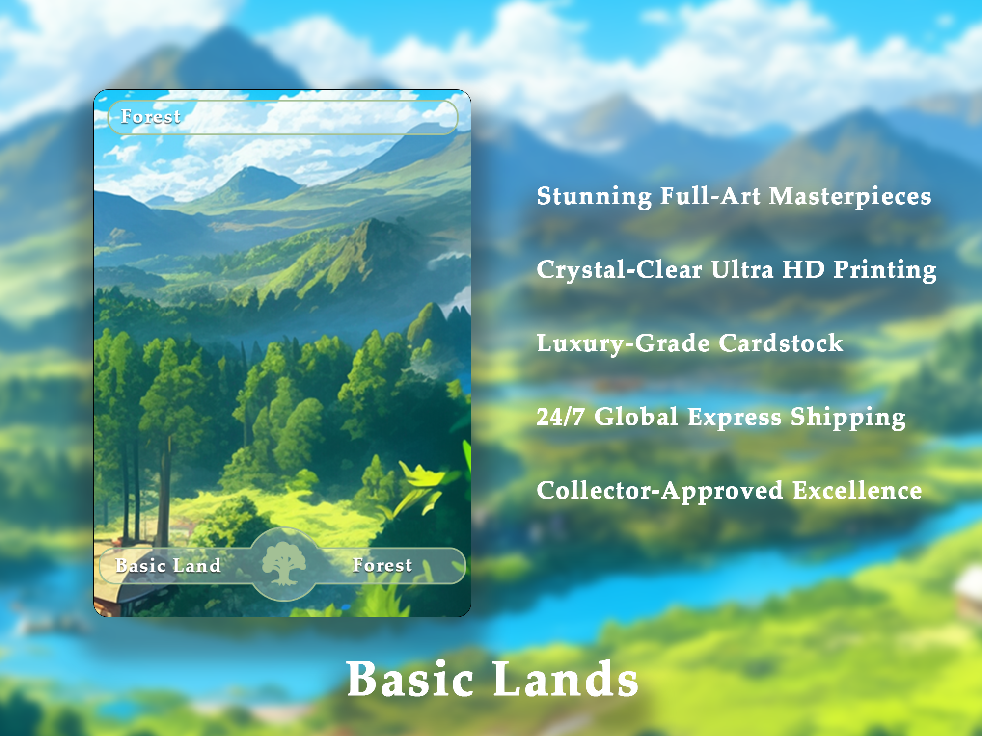 10 Basic Land-Forest. 10 MTG proxy cards for EDH. Enhance your MTG Commander Deck