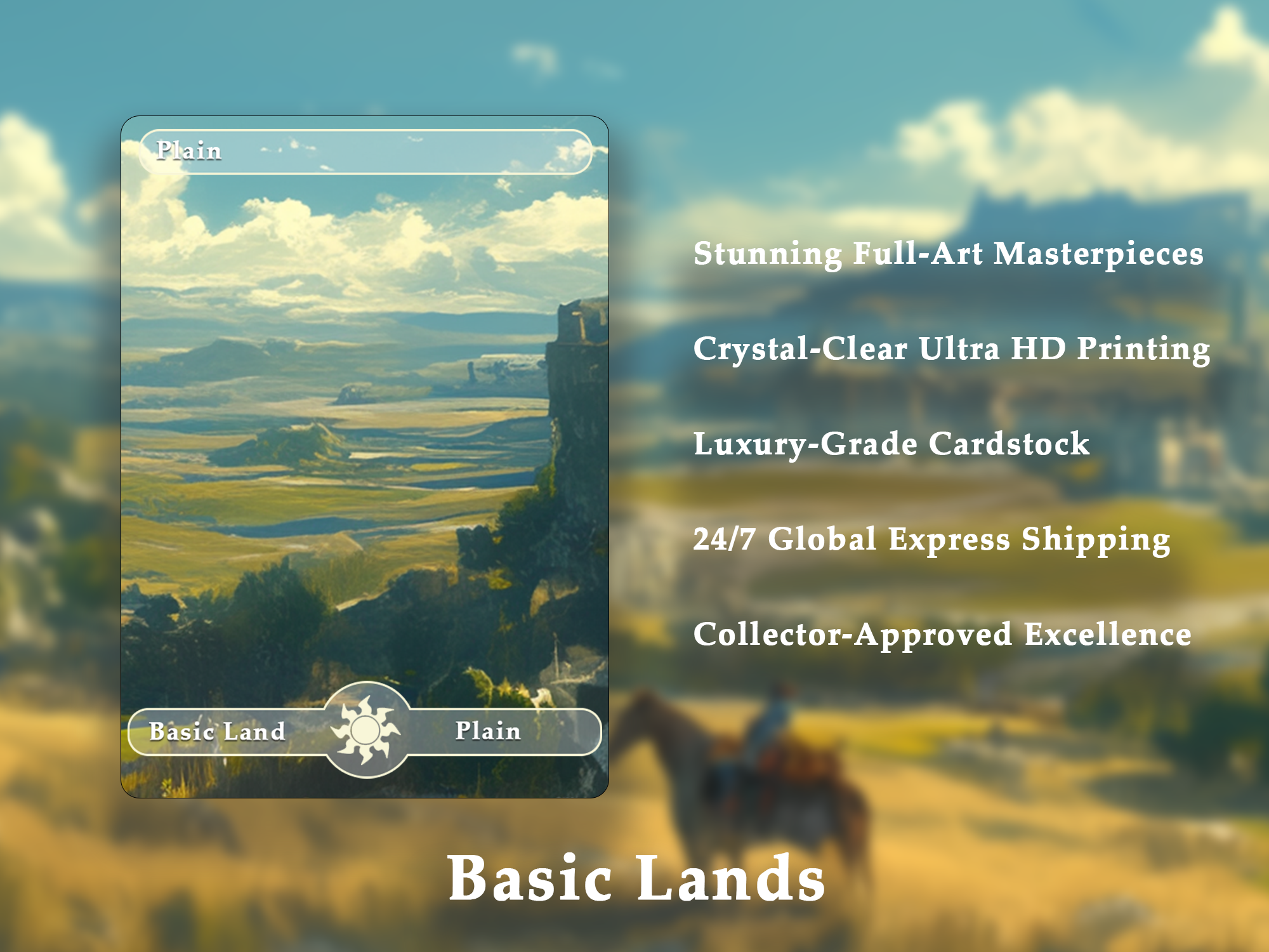 10 Basic Land-Plain. 10 MTG proxy cards for EDH. Enhance your MTG Commander Deck