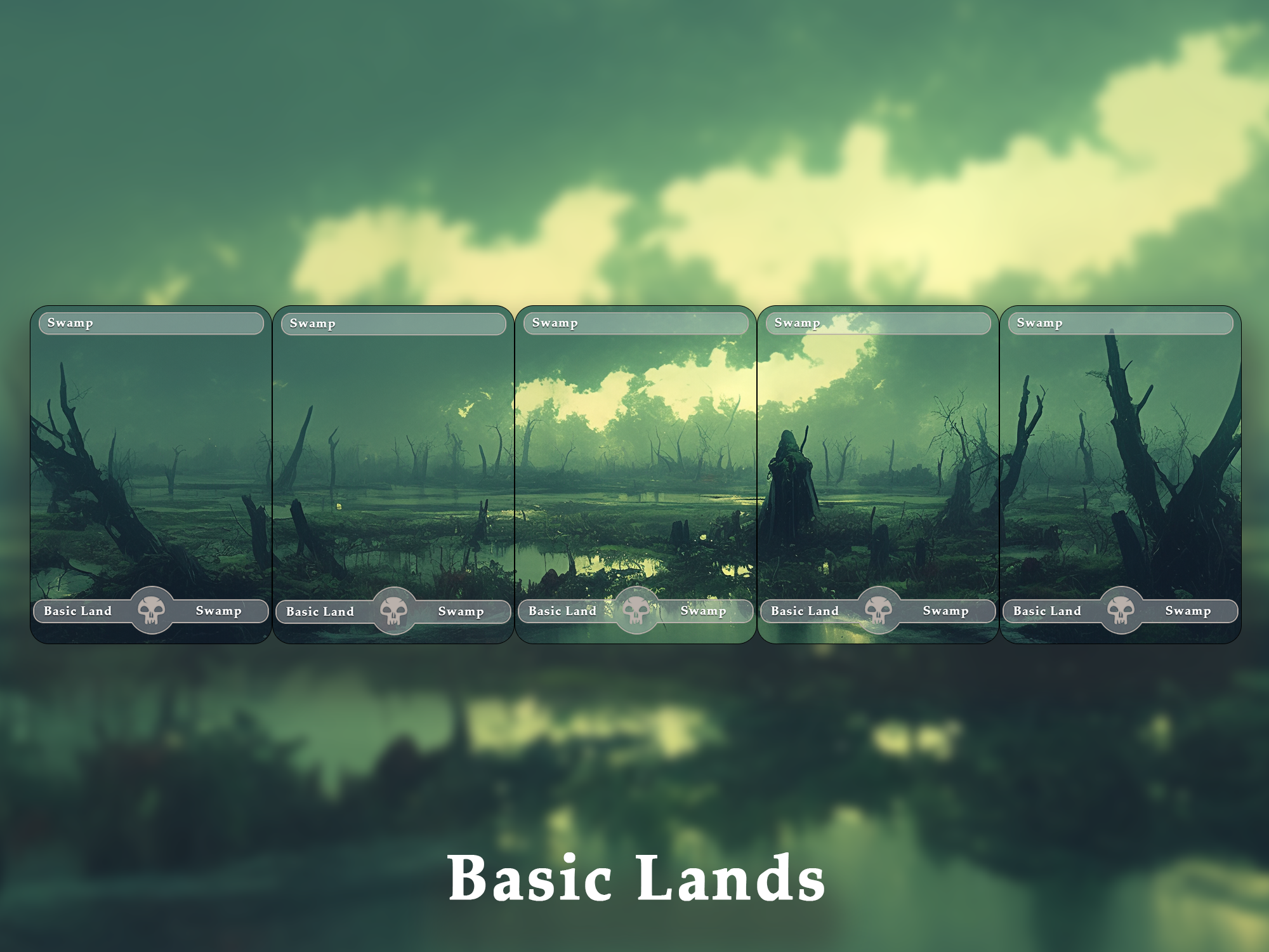 10 Basic Land-Swamp. 10 MTG proxy cards for EDH. Enhance your MTG Commander Deck