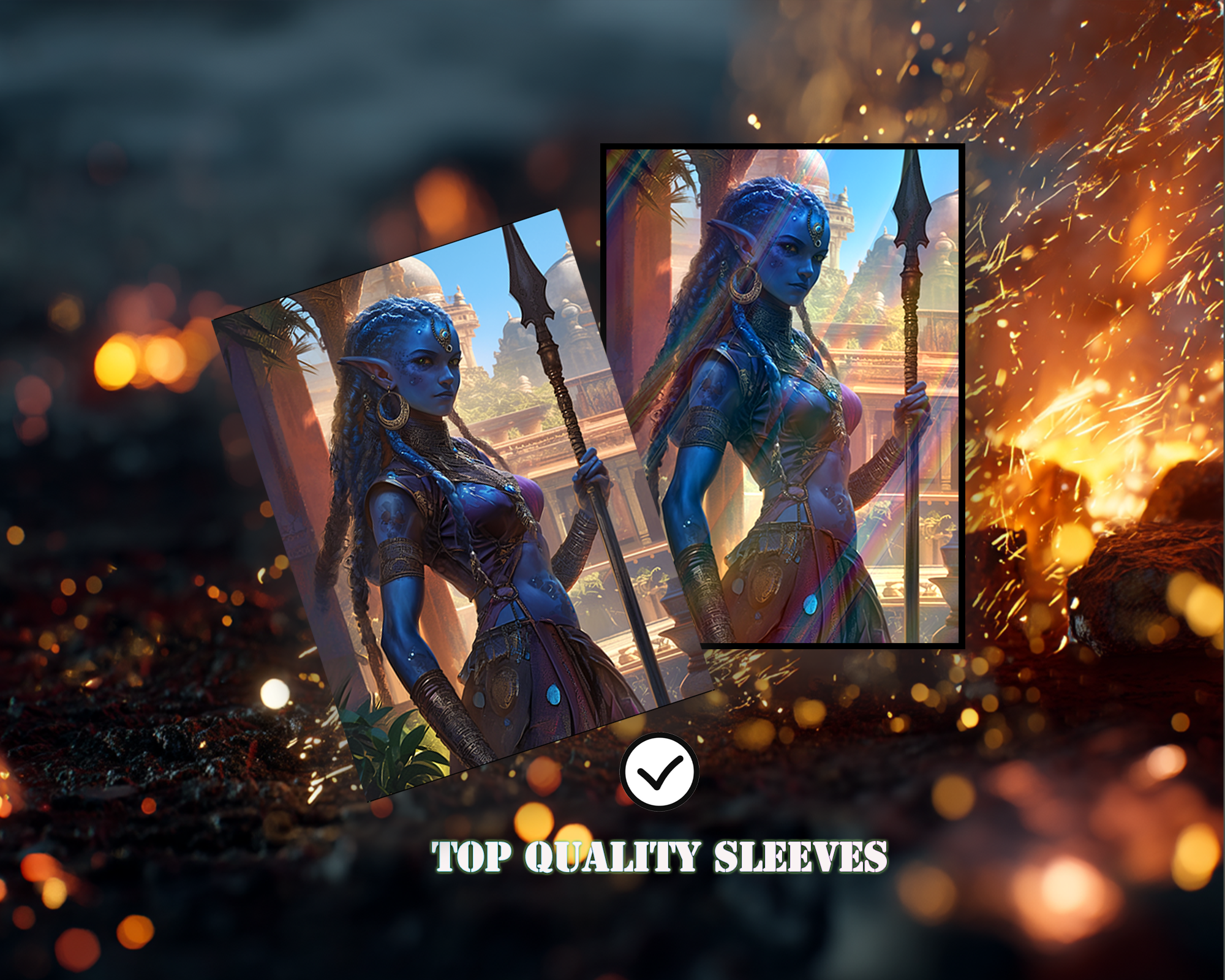 Blue Elf Warrior Card Sleeves