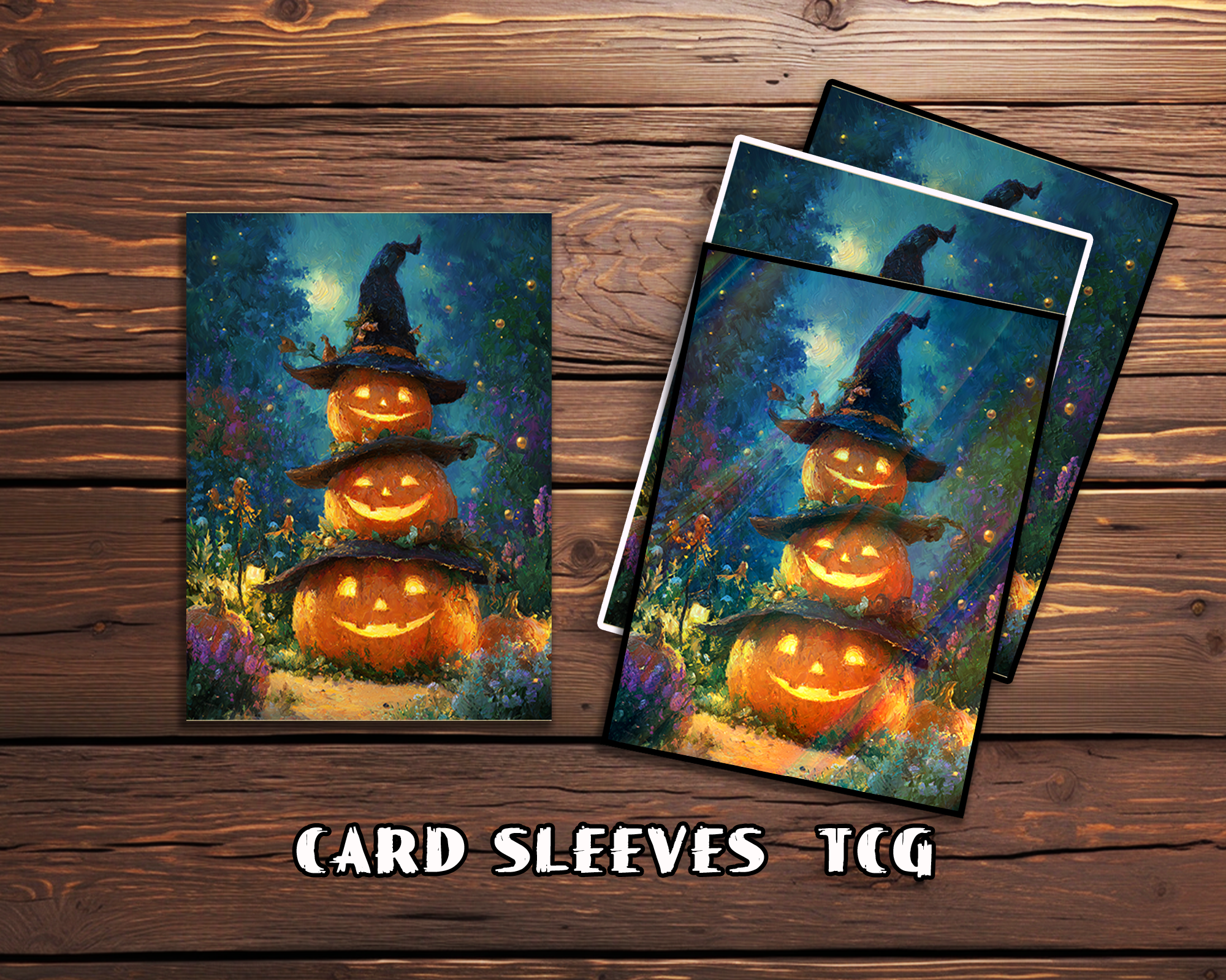 Pumpkin Stack Magic Card Sleeves