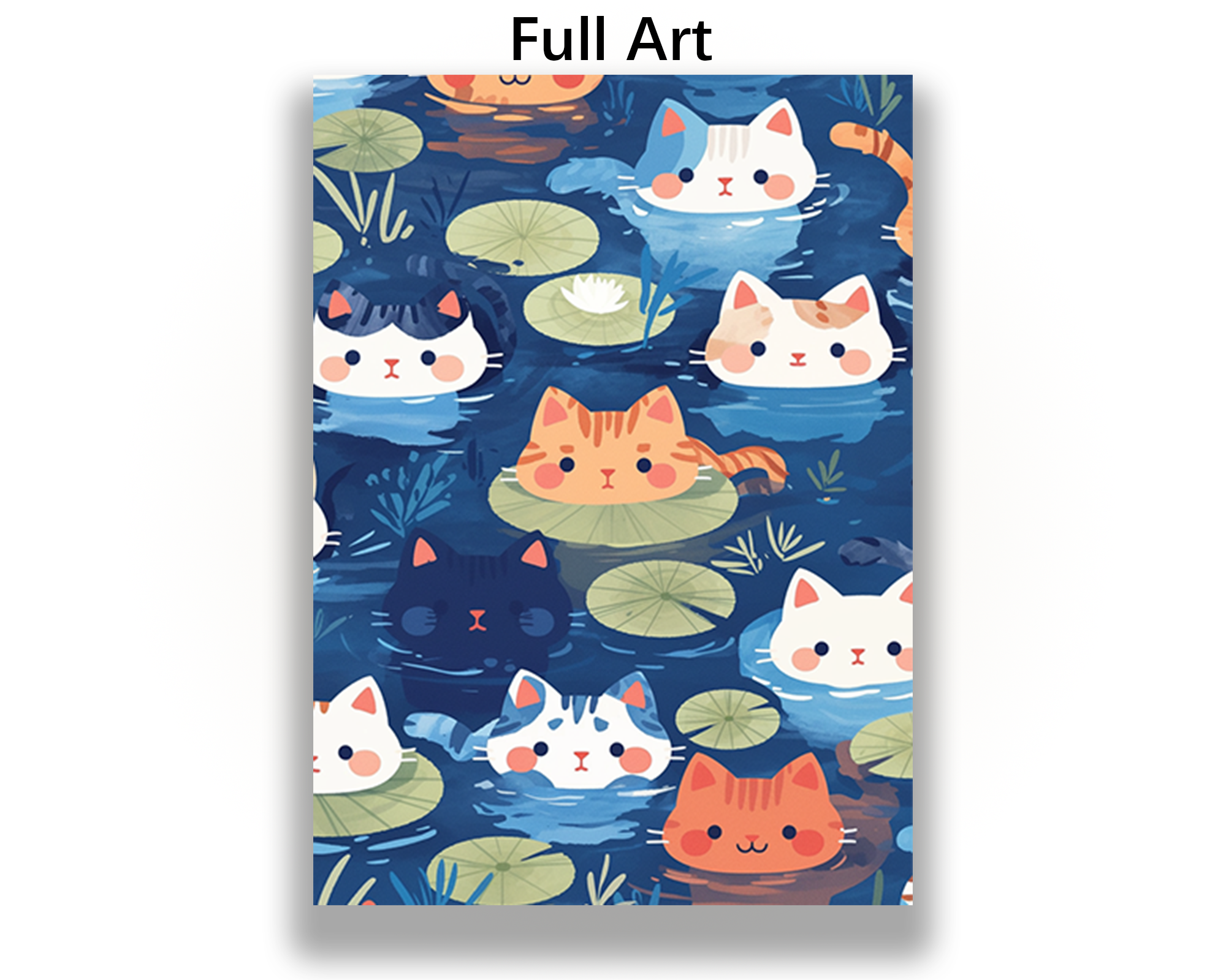 Cute Cats in Lotus Pool Card Sleeves Cute Cats in Lotus Pool Card Sleeves