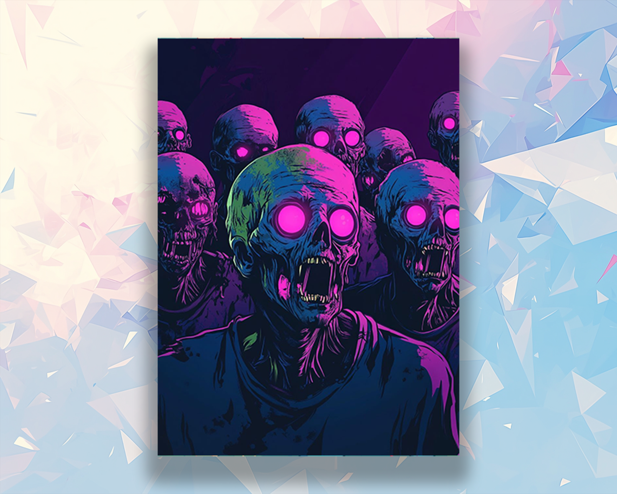 Zombie with glowing eyes Card Sleeves