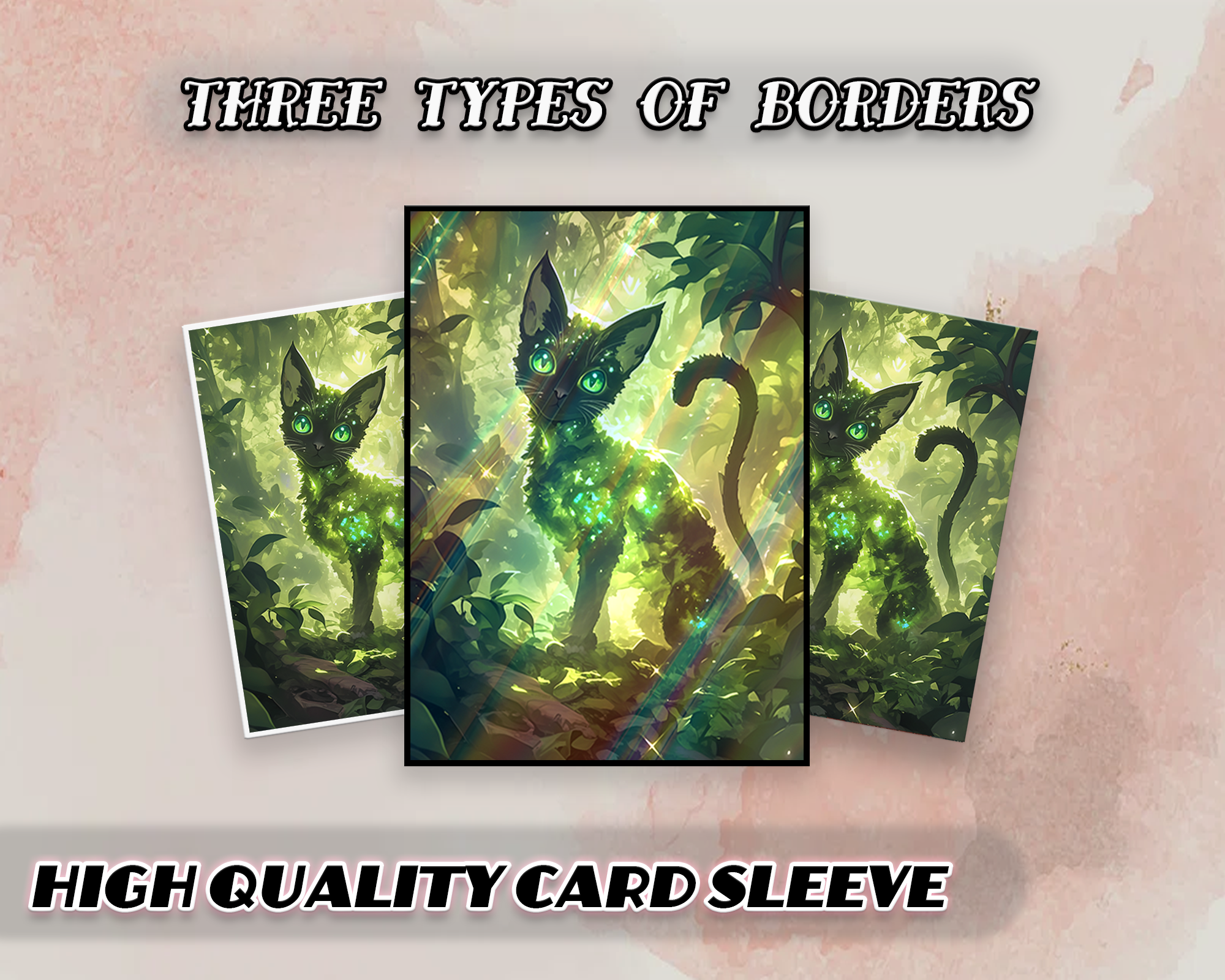 Green Cat Magic Card Sleeves