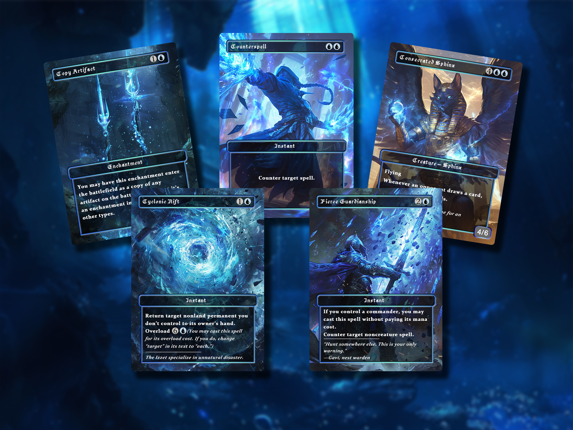 Premium Blue Proxy Card Collection: 20 Staples Included