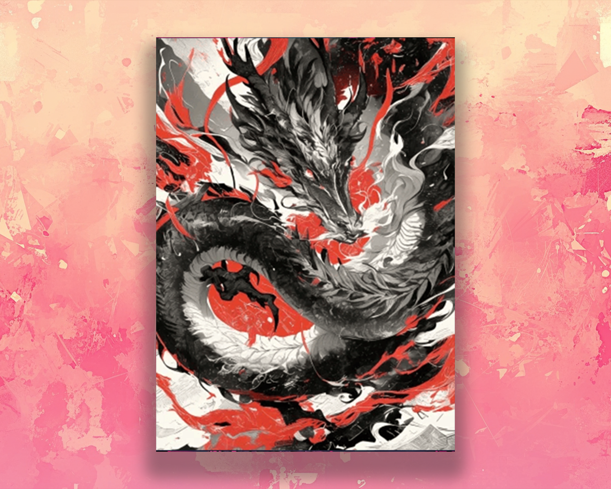 Ink painting of dragon Card Sleeves