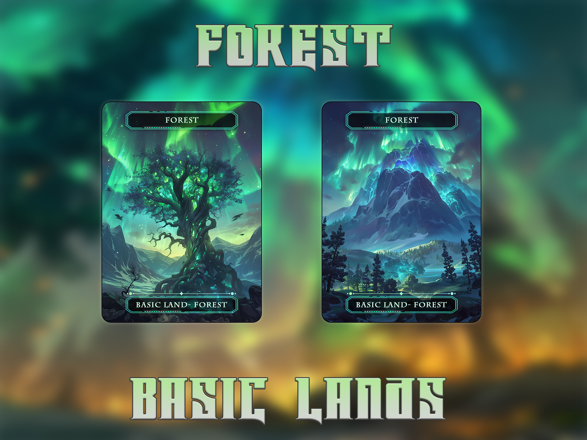10 Basic Land-Forest. 10 proxy cards for EDH. Enhance your Commander Deck