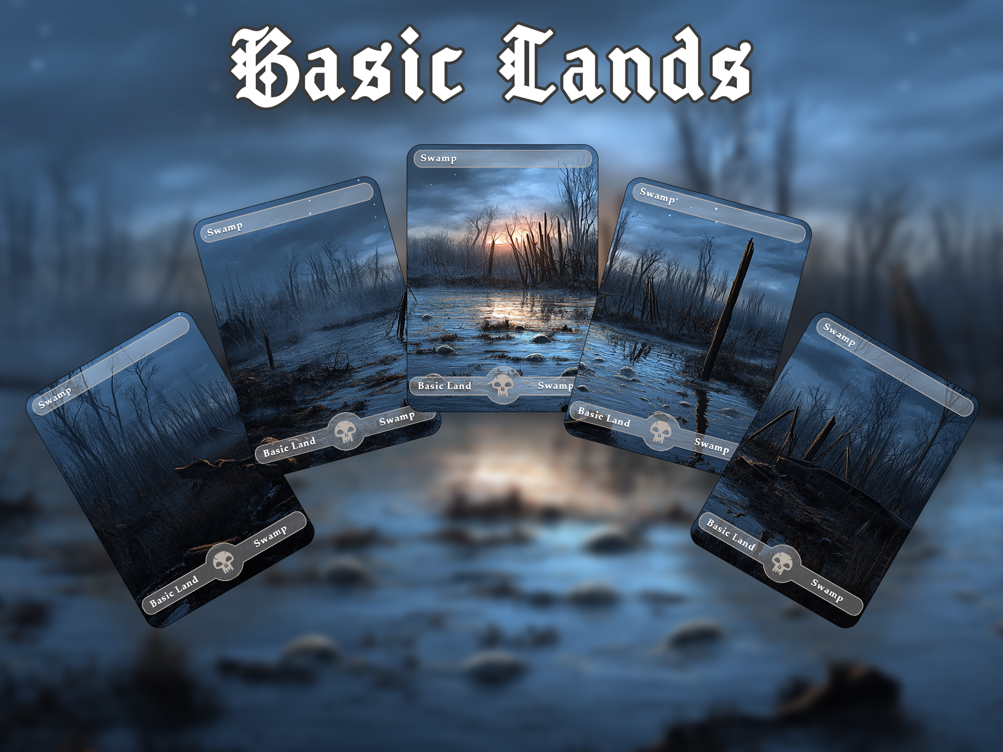 10 Basic Land-Swamp. 10 proxy cards for EDH. Enhance your Commander Deck