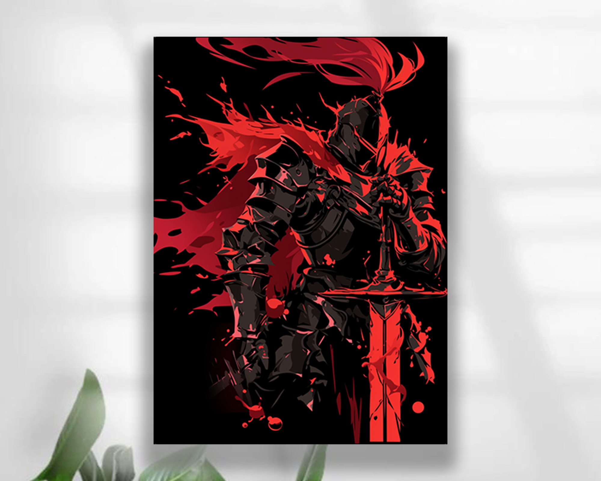 Black And Red Knight card Sleeves