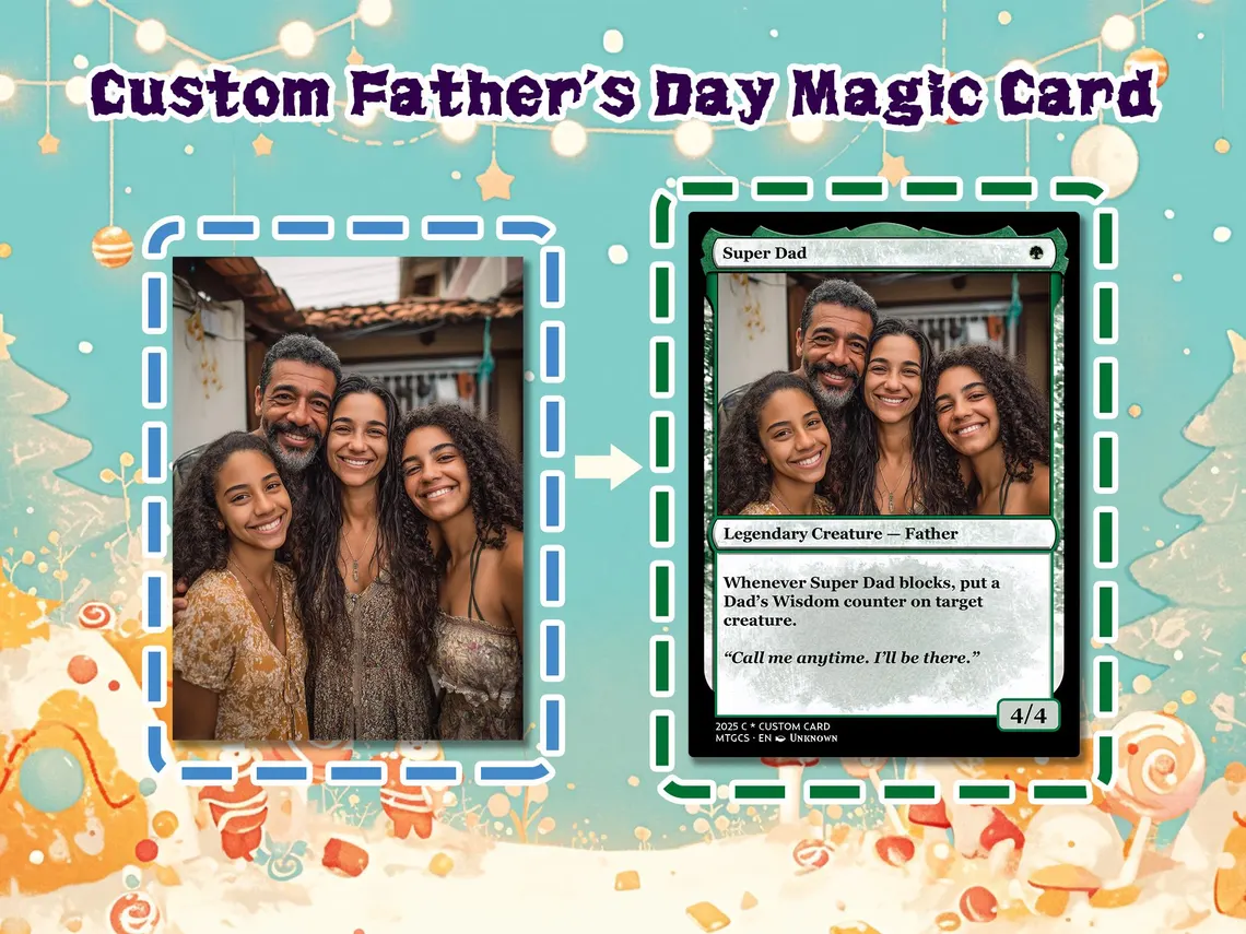 Customizable Magic Father's Day Gift Cards - Perfect Gift for Father/ Husband