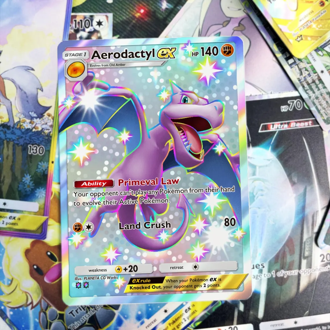 Aerodactyl ex - Custom Full Art Pokémon Proxy Card | High-Quality TCG Alternative