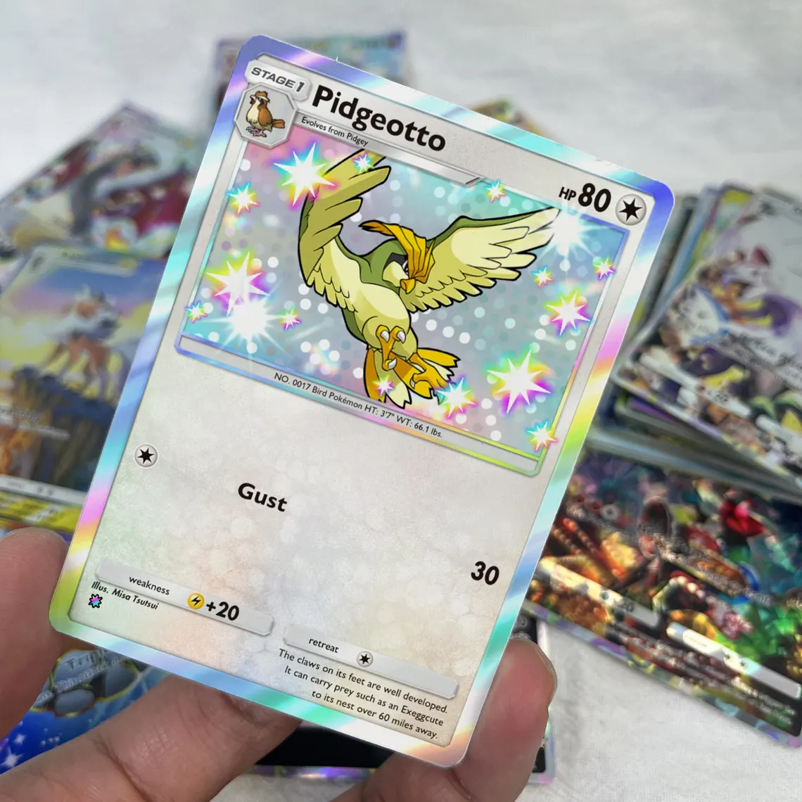 Pidgeotto - Custom Full Art Pokémon Proxy Card | High-Quality TCG Alternative