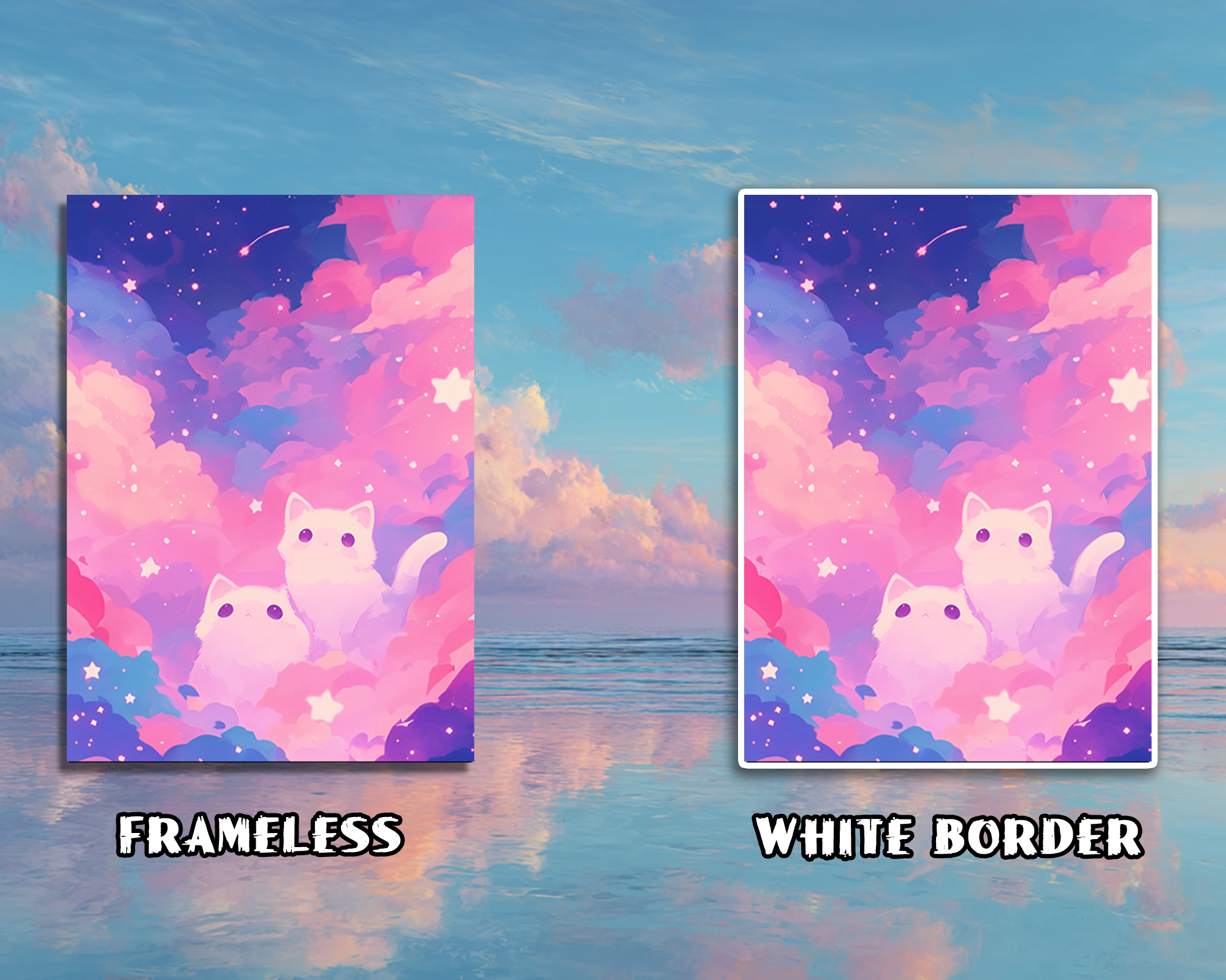 Fluffy Cats in Galaxy Clouds Card Sleeves