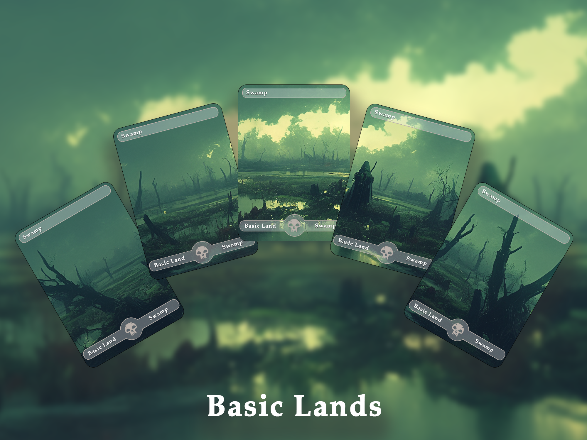 10 Basic Land-Swamp. 10 MTG proxy cards for EDH. Enhance your MTG Commander Deck