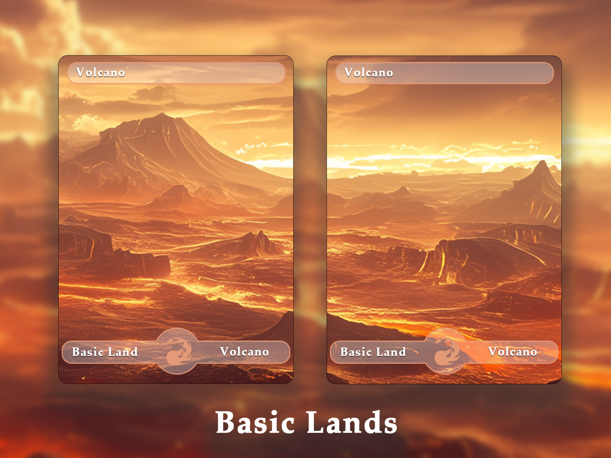 10 Basic Land-Volcano 10 MTG proxy cards for EDH. Enhance your MTG Commander Deck
