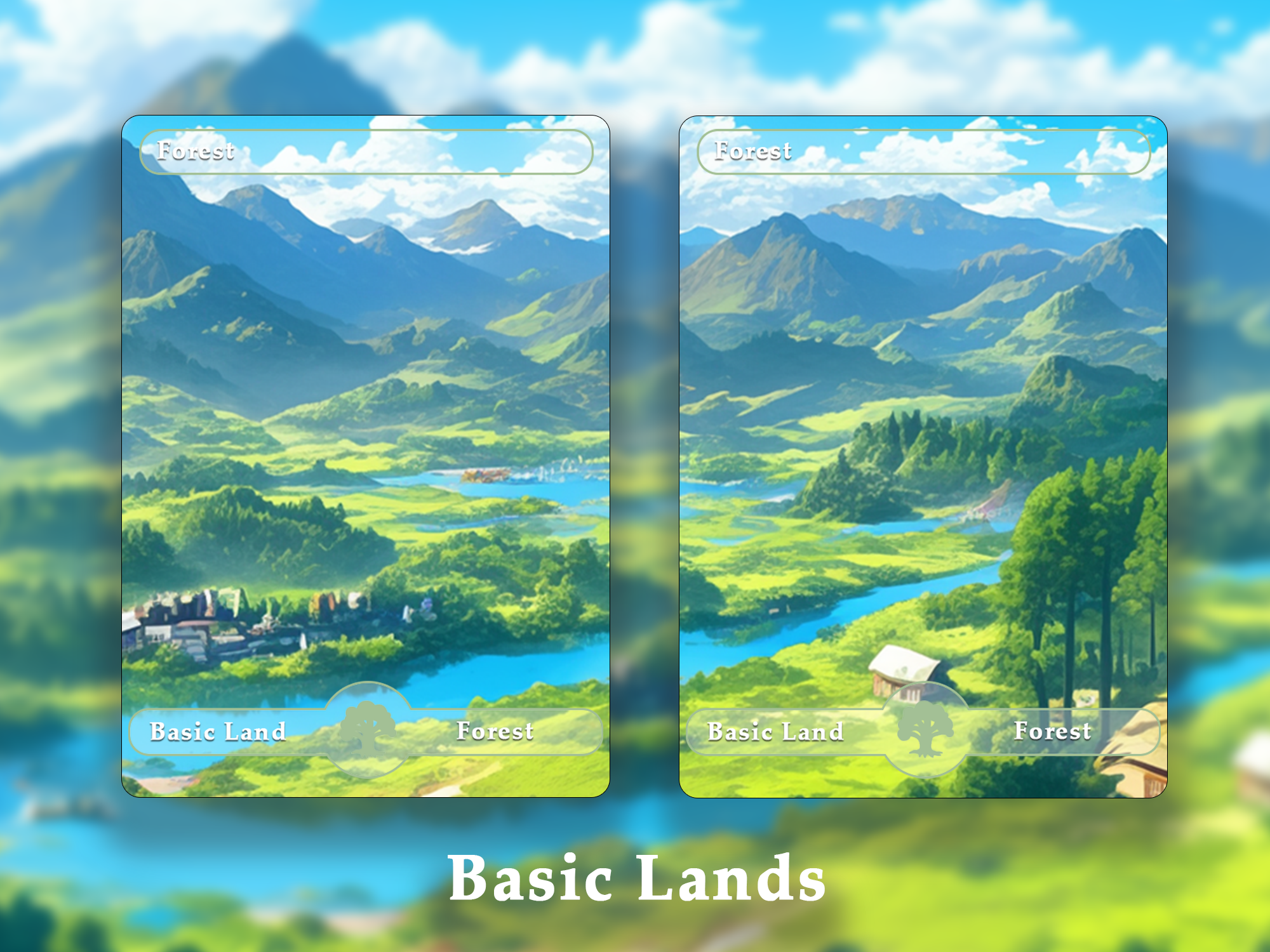 10 Basic Land-Forest. 10 MTG proxy cards for EDH. Enhance your MTG Commander Deck