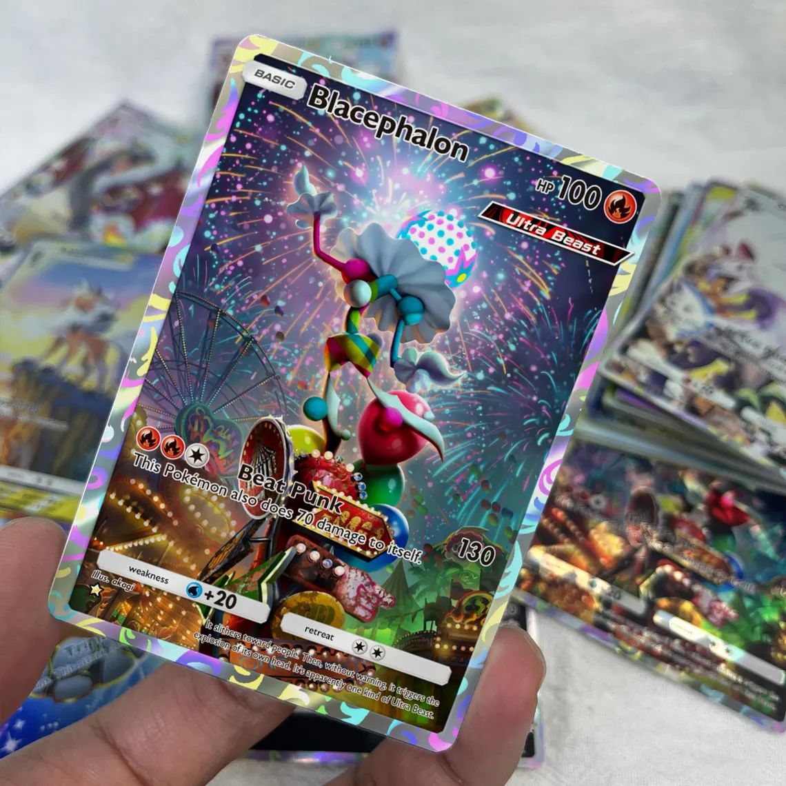 Blacephalon - Custom Full Art Pokémon Proxy Card | High-Quality TCG Alternative