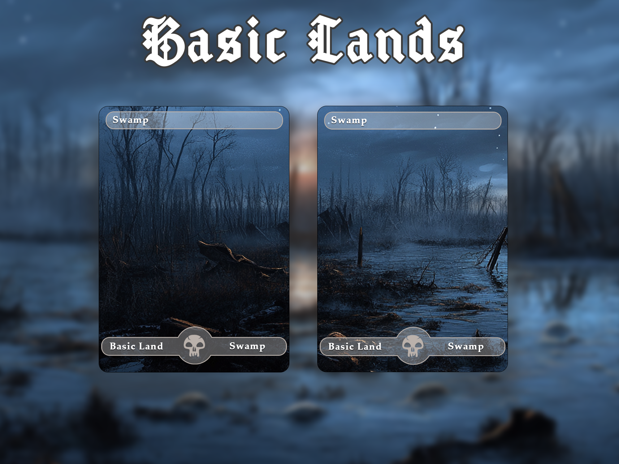 10 Basic Land-Swamp. 10 proxy cards for EDH. Enhance your Commander Deck