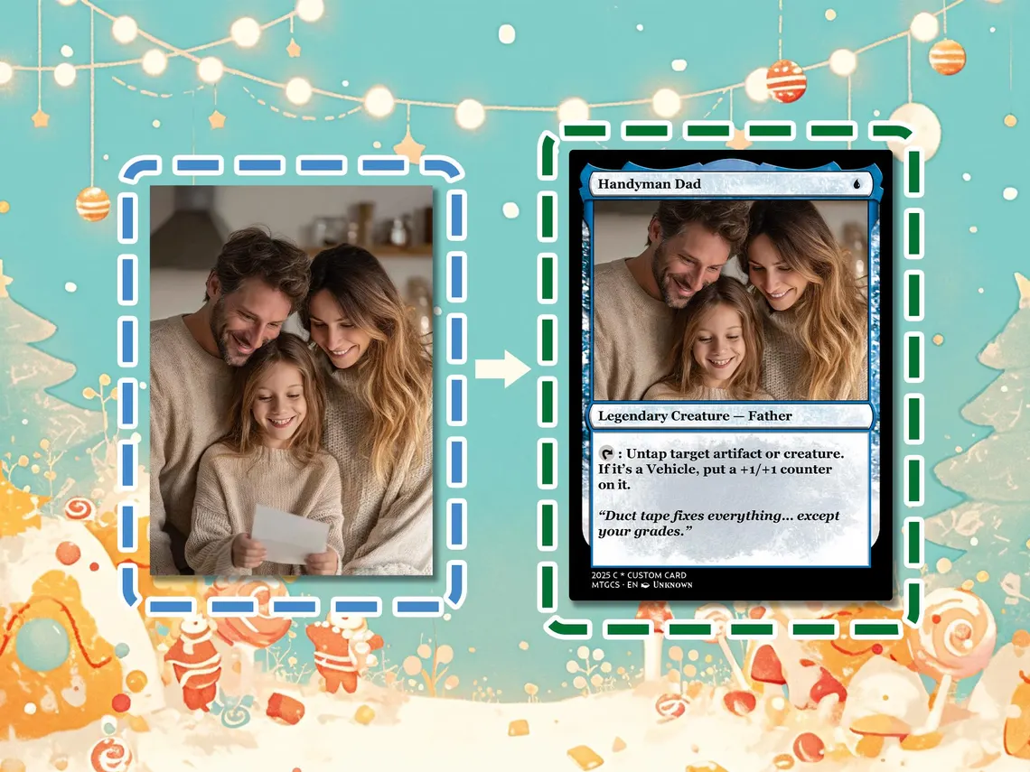 Customizable Magic Father's Day Gift Cards - Perfect Gift for Father/ Husband