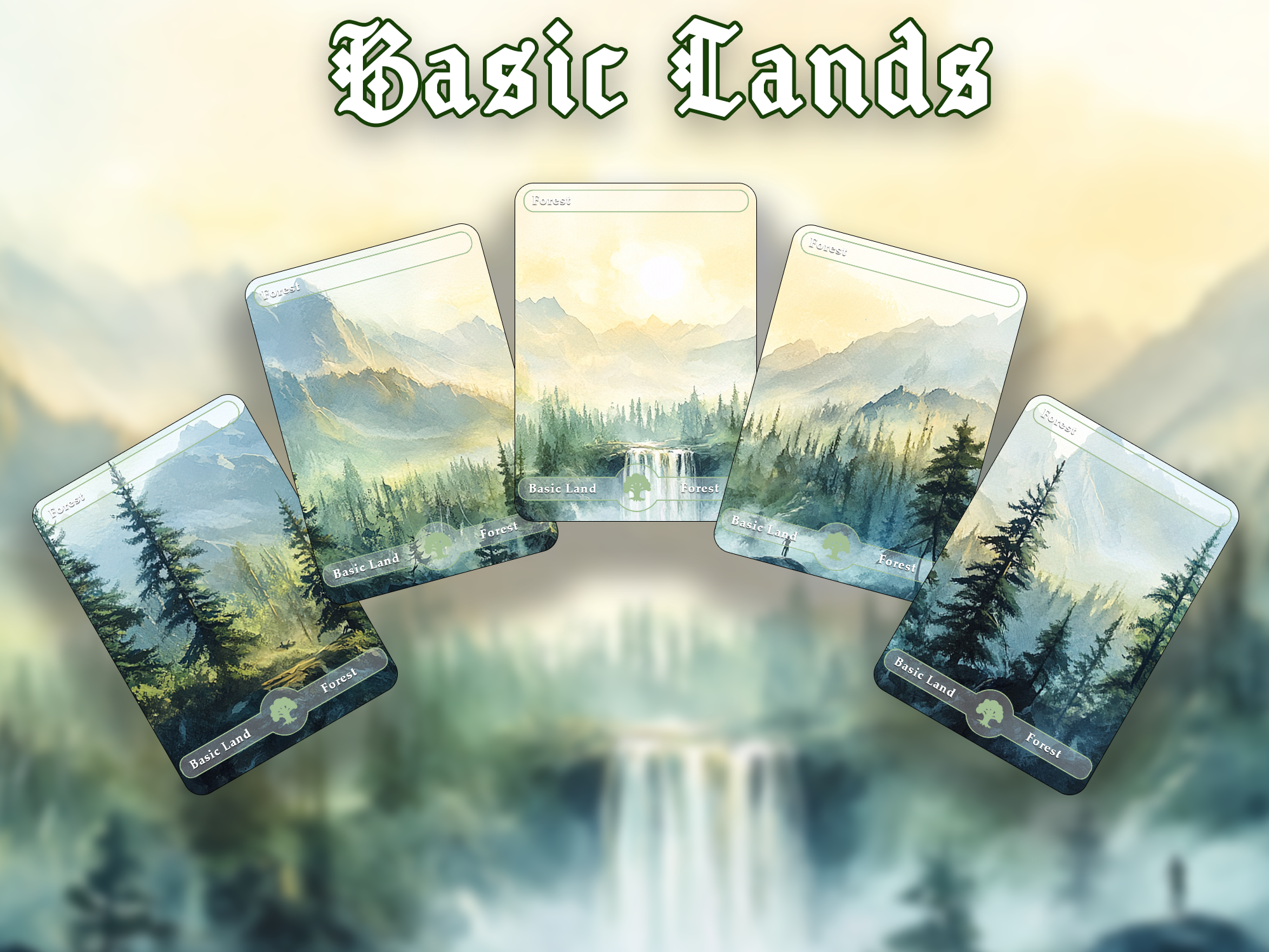 10 Basic Land-Forest. 10 proxy cards for EDH. Enhance your Commander Deck