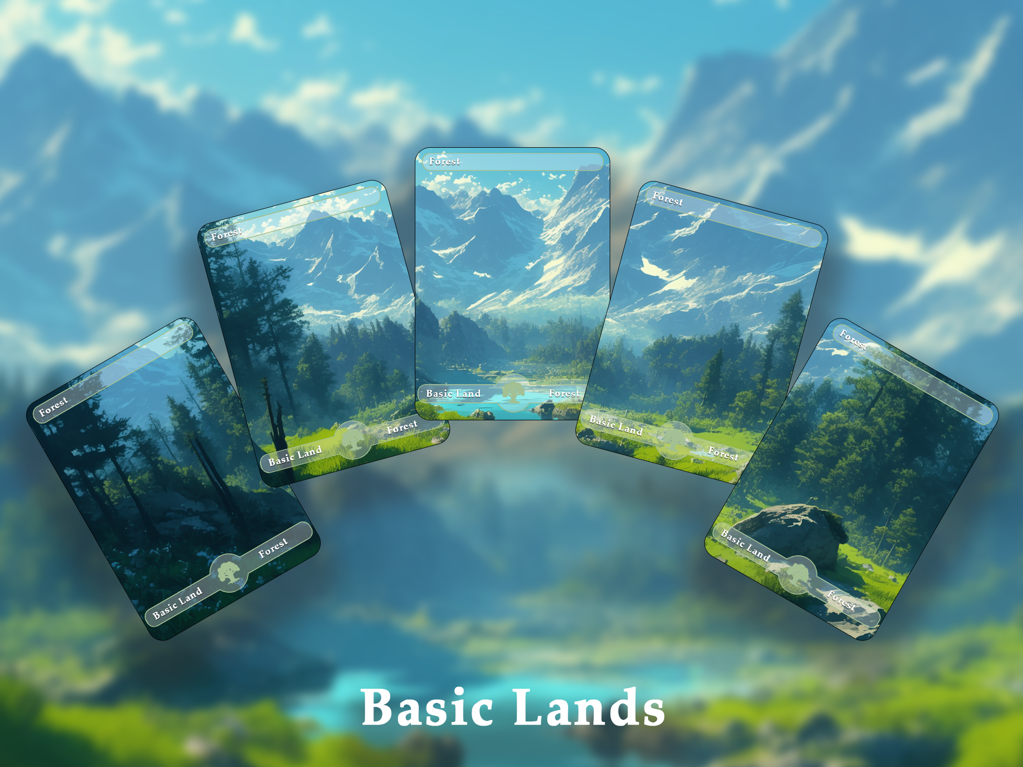 10 Basic Land-Forest. 10 MTG proxy cards for EDH. Enhance your MTG Commander Deck