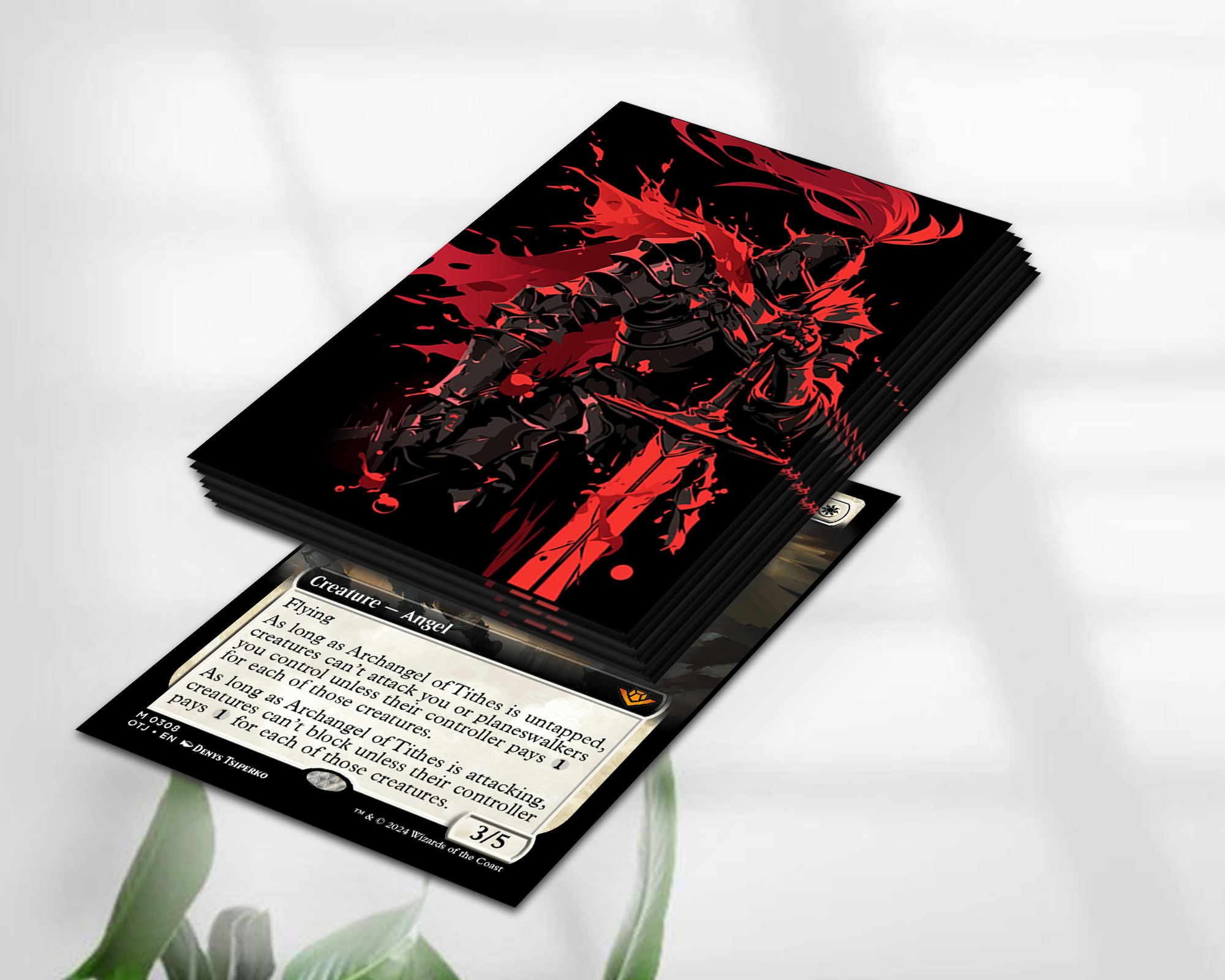 Black And Red Knight card Sleeves