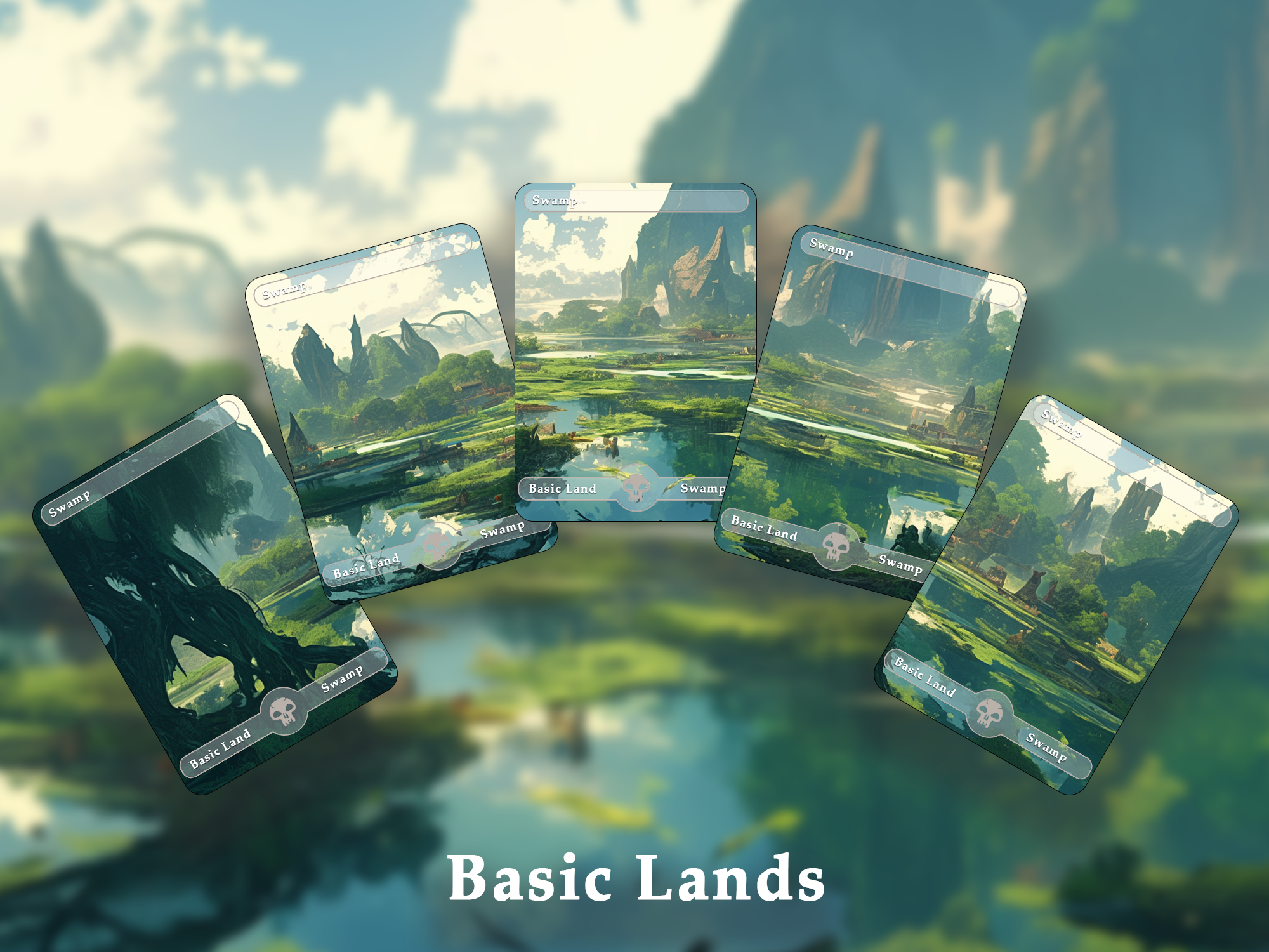 10 Basic Land-Swamp. 10 MTG proxy cards for EDH. Enhance your MTG Commander Deck