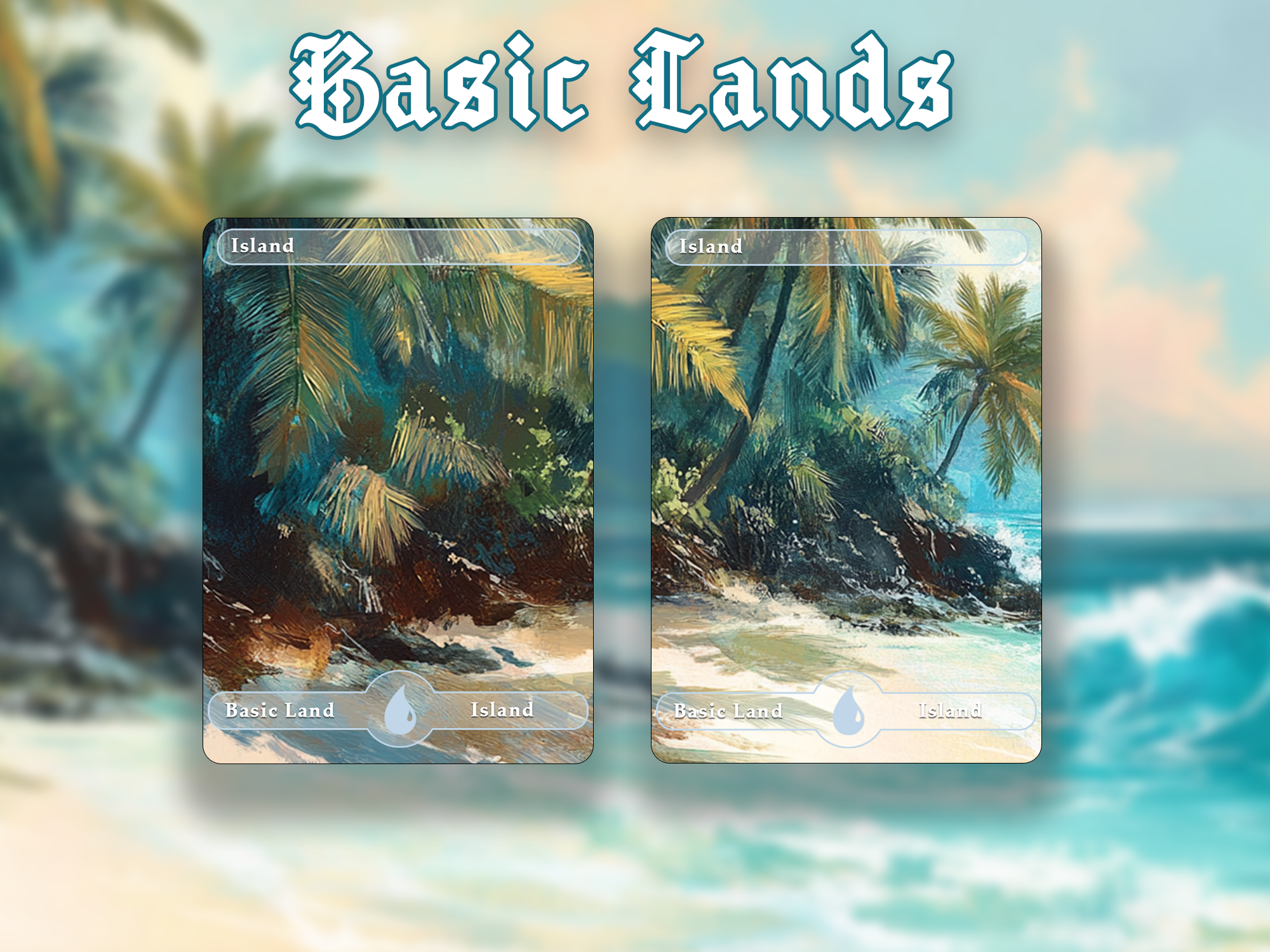 10 Basic Land-Island. 10 proxy cards for EDH. Enhance your Commander Deck