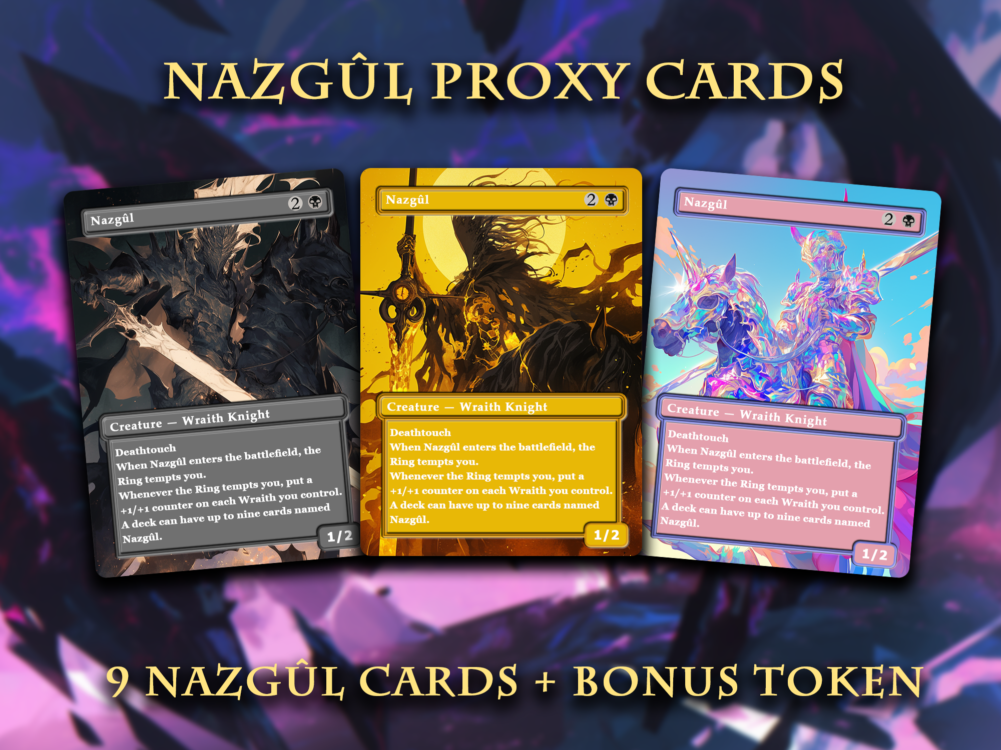 Exclusive Nazgûl Proxy Card Bundle: 9 Cards & a Bonus Token
