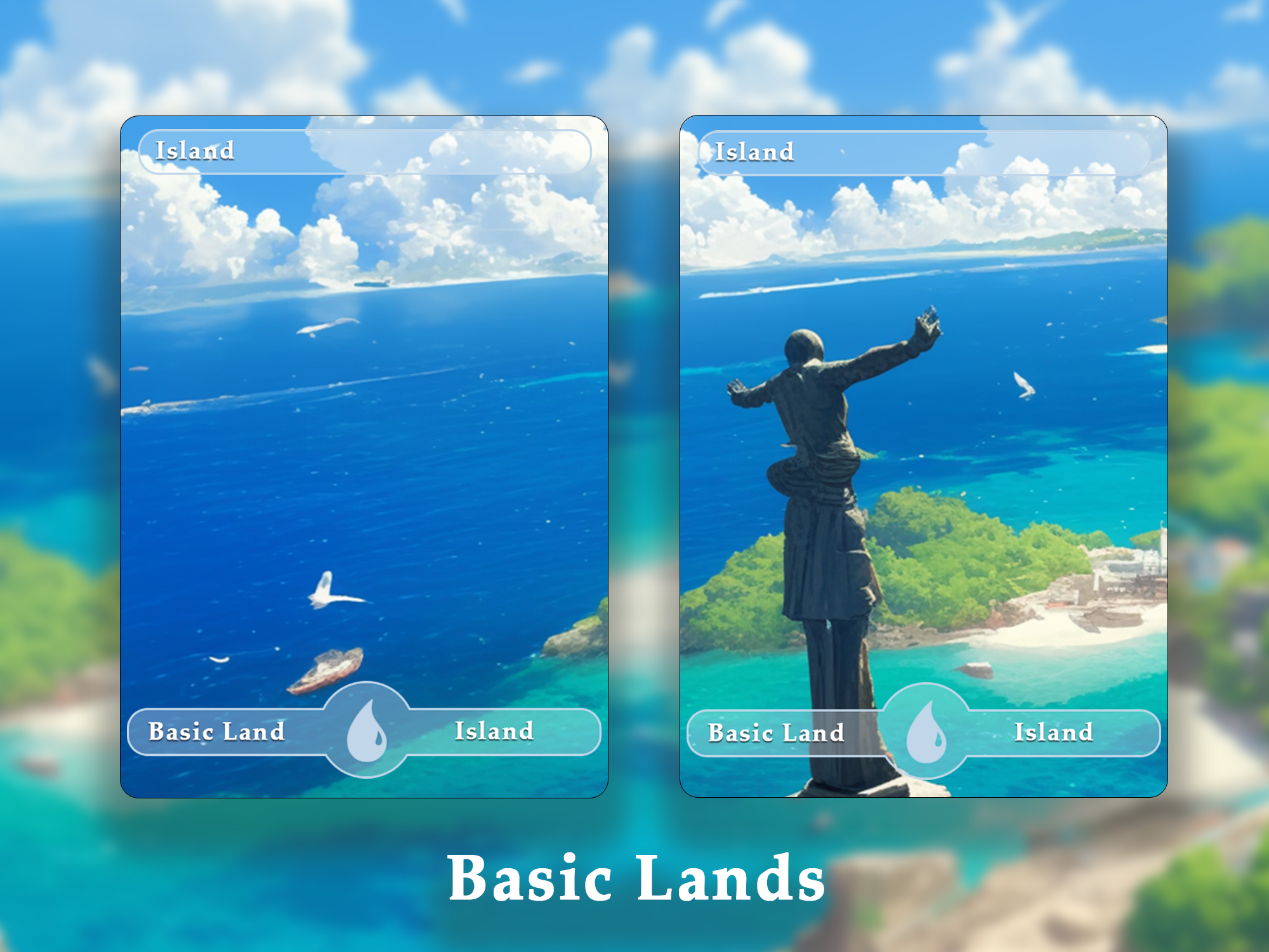 10 Basic Land-Island. 10 MTG proxy cards for EDH. Enhance your MTG Commander Deck