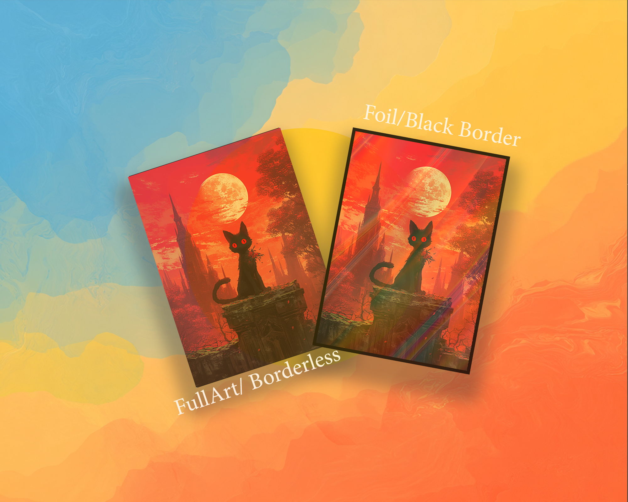 The Black Cat In The Bloody Night Card Sleeves