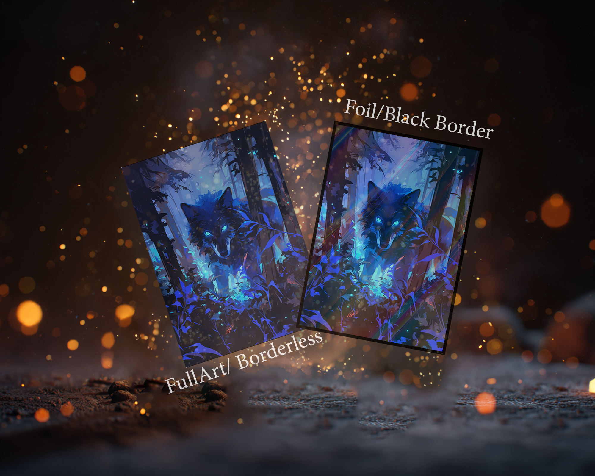 Jungle Black Wolf Card Sleeves