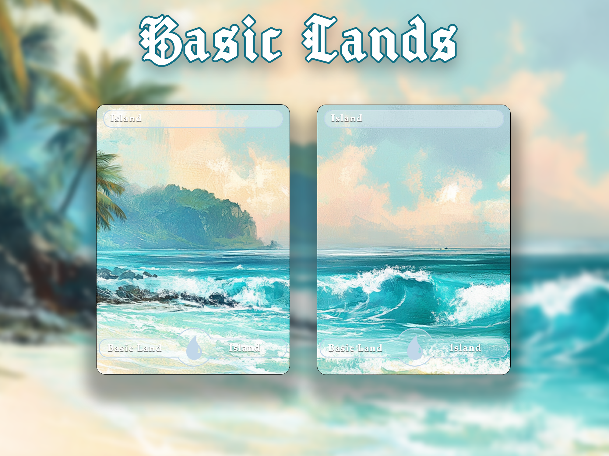 10 Basic Land-Island. 10 proxy cards for EDH. Enhance your Commander Deck