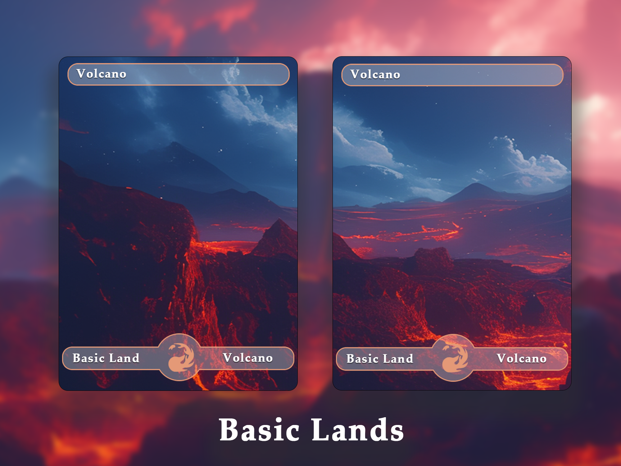 10 Basic Land-Volcano 10 MTG proxy cards for EDH. Enhance your MTG Commander Deck