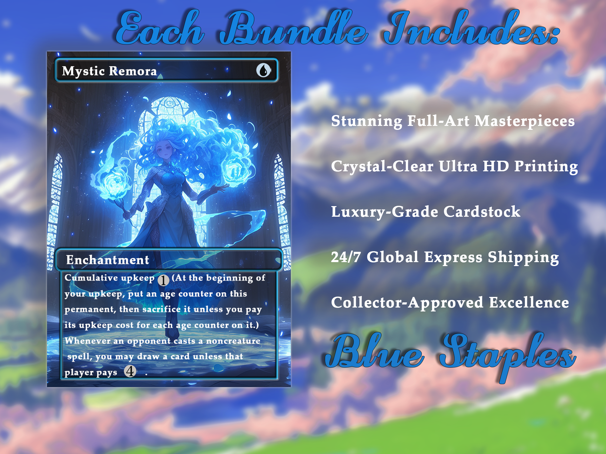 20 Blue Staples | Premium EDH Proxy cards