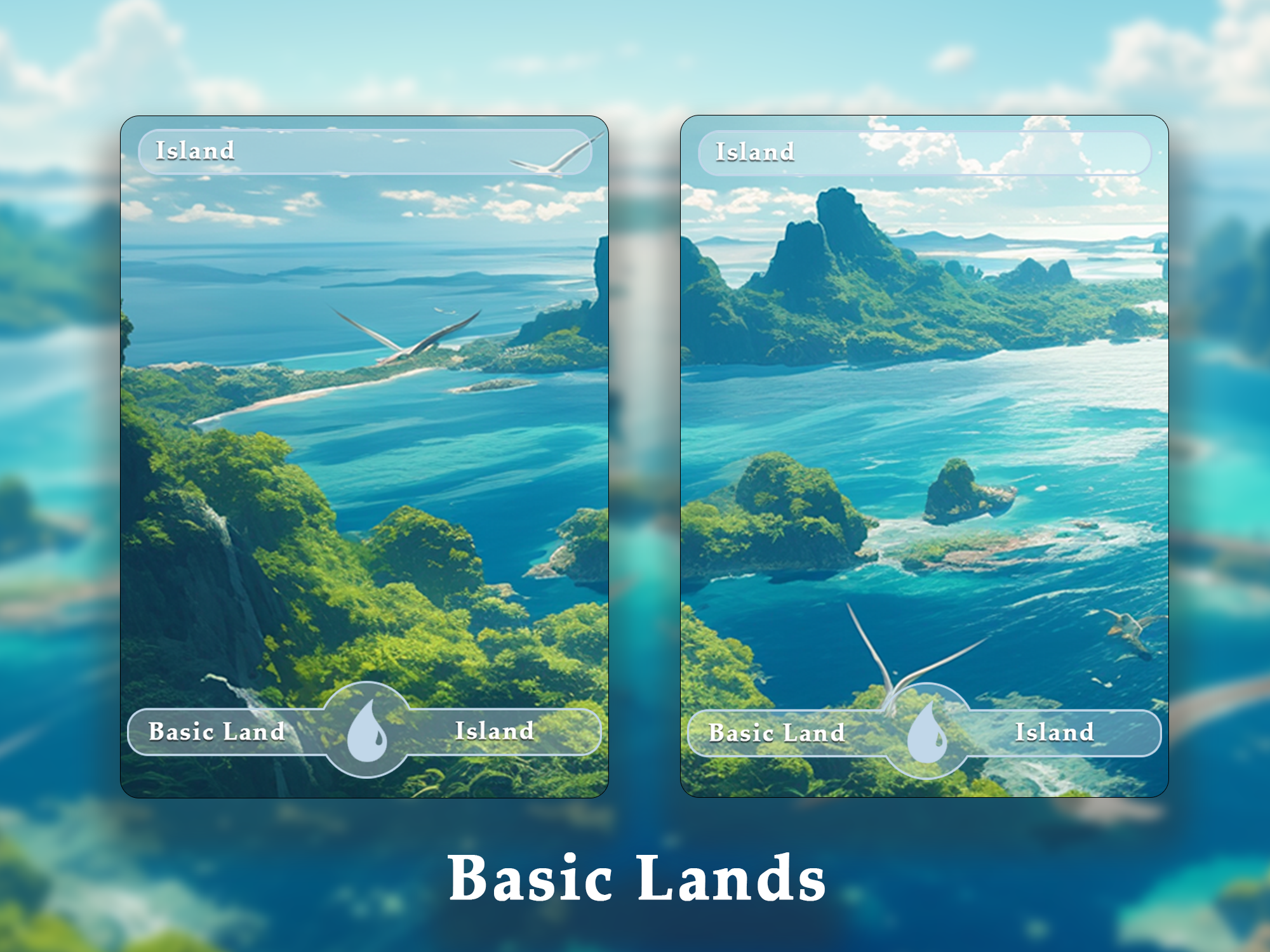 10 Basic Land-Island. 10 MTG proxy cards for EDH. Enhance your MTG Commander Deck
