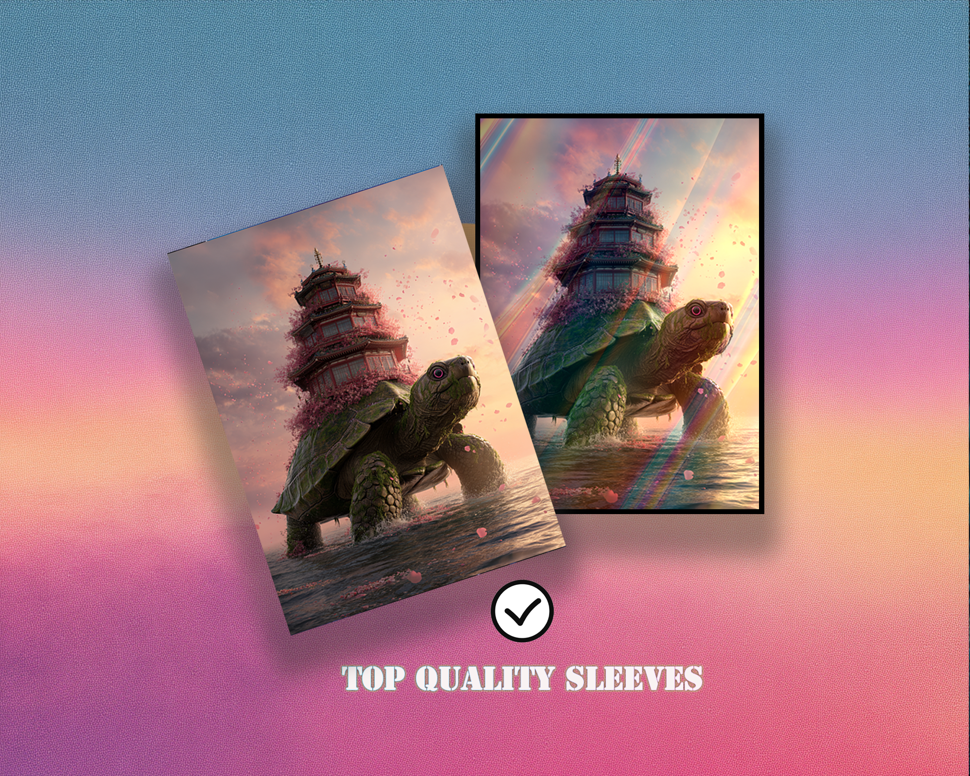 Giant Turtle with a Tower of Dreams Card Sleeves