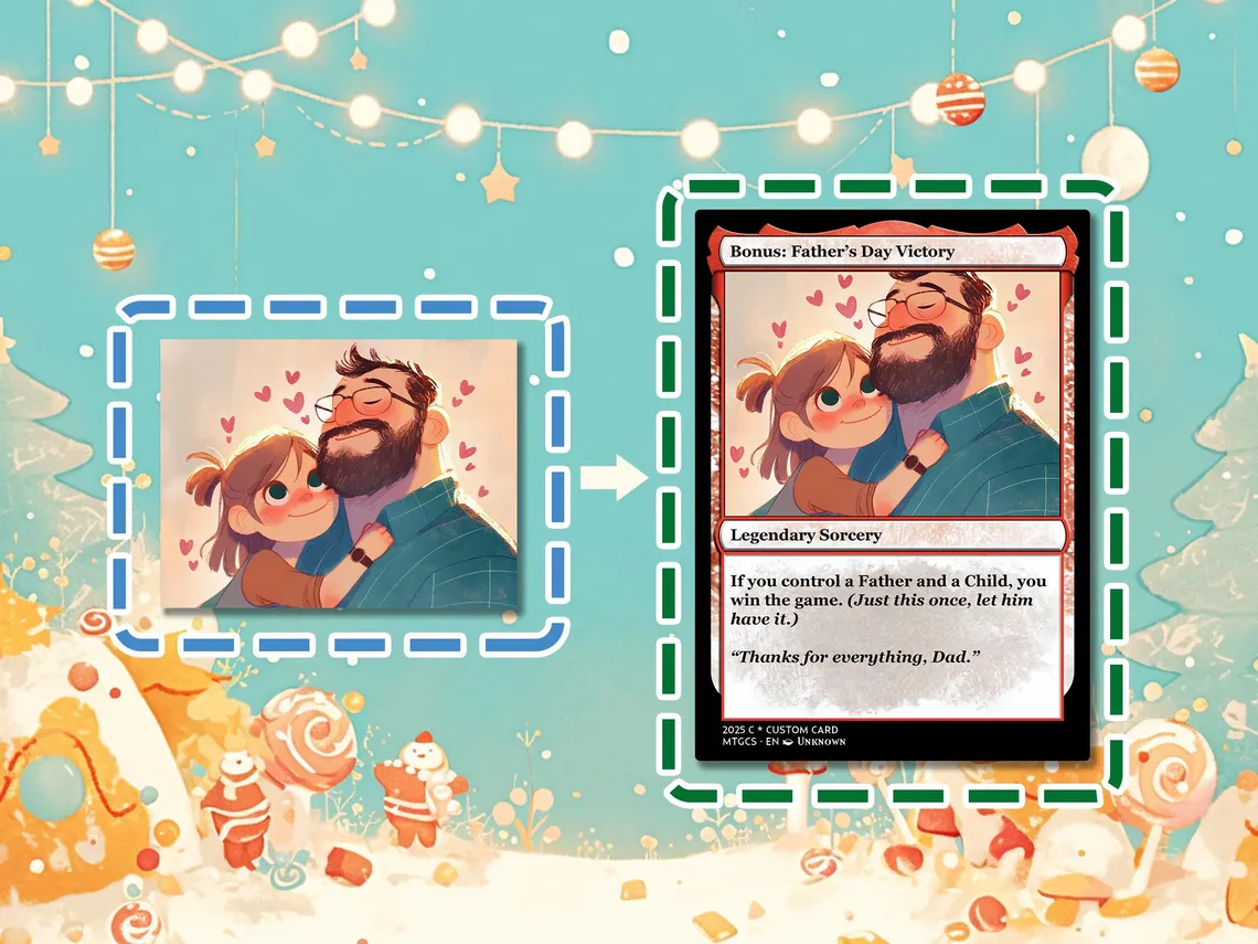 Customizable Magic Father's Day Gift Cards - Perfect Gift for Father/ Husband