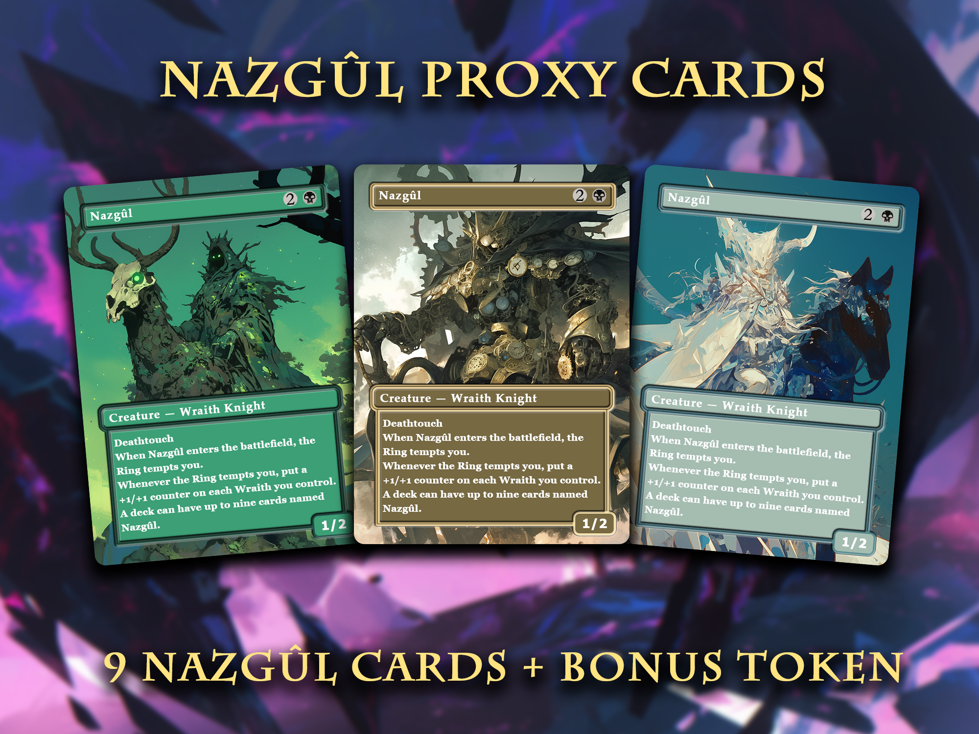 Exclusive Nazgûl Proxy Card Bundle: 9 Cards & a Bonus Token
