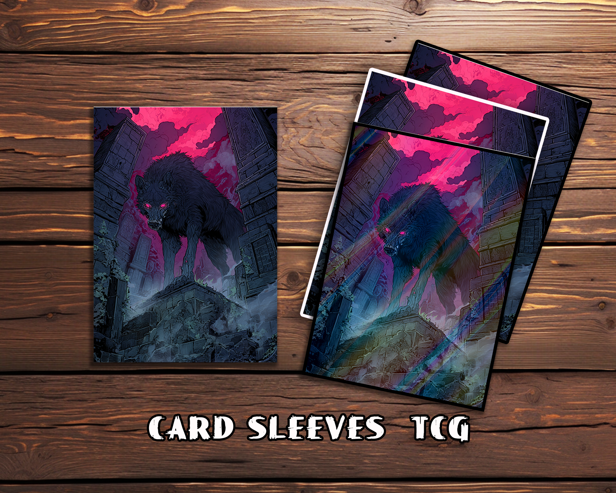 Mystic Ruined Wolf Card Sleeves