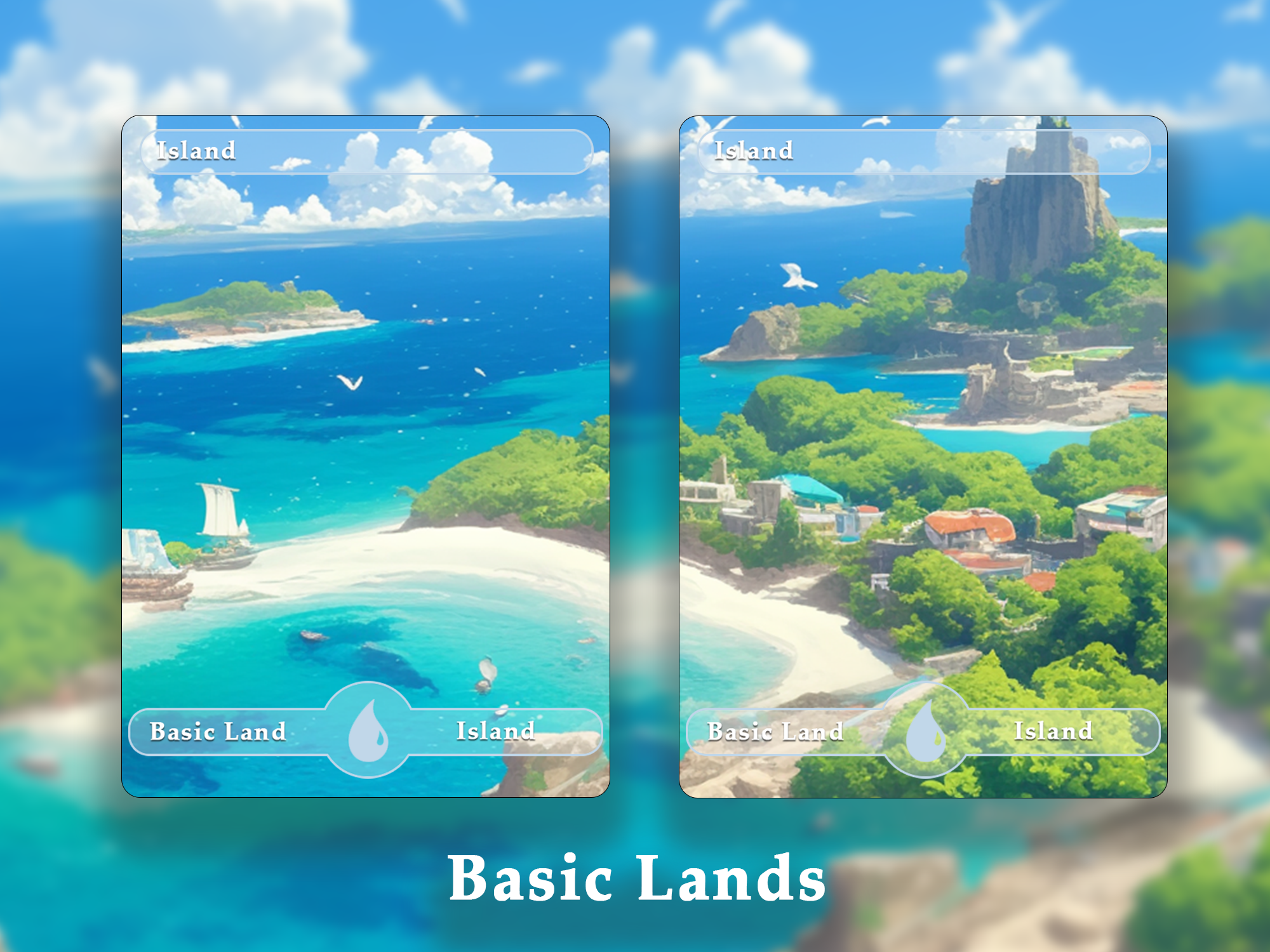 10 Basic Land-Island. 10 MTG proxy cards for EDH. Enhance your MTG Commander Deck