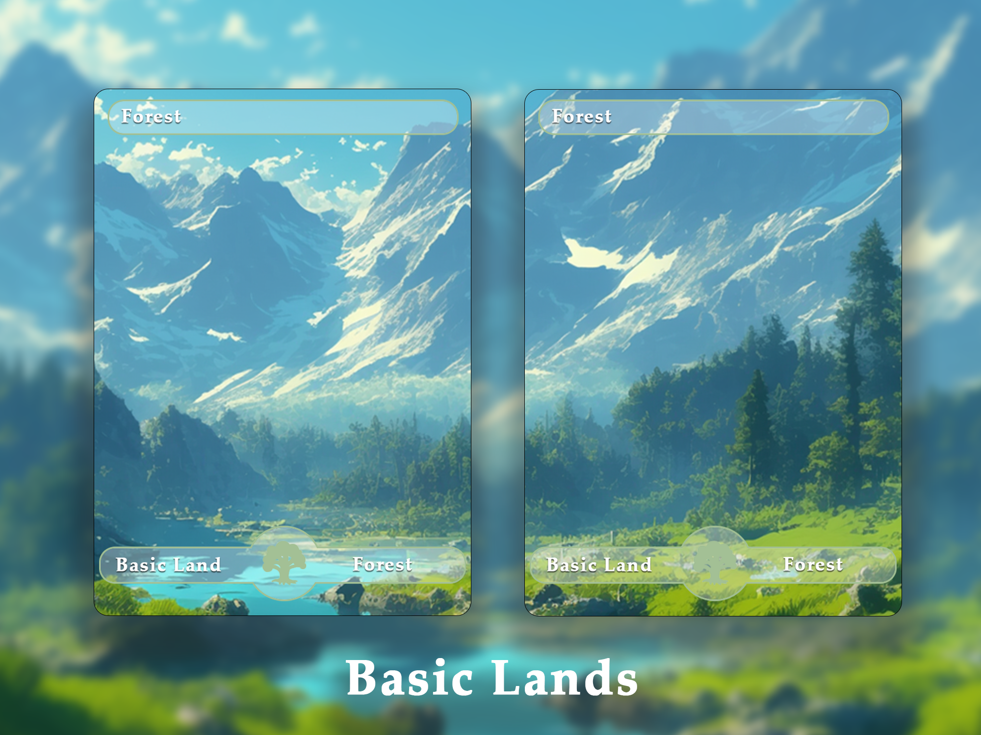10 Basic Land-Forest. 10 MTG proxy cards for EDH. Enhance your MTG Commander Deck