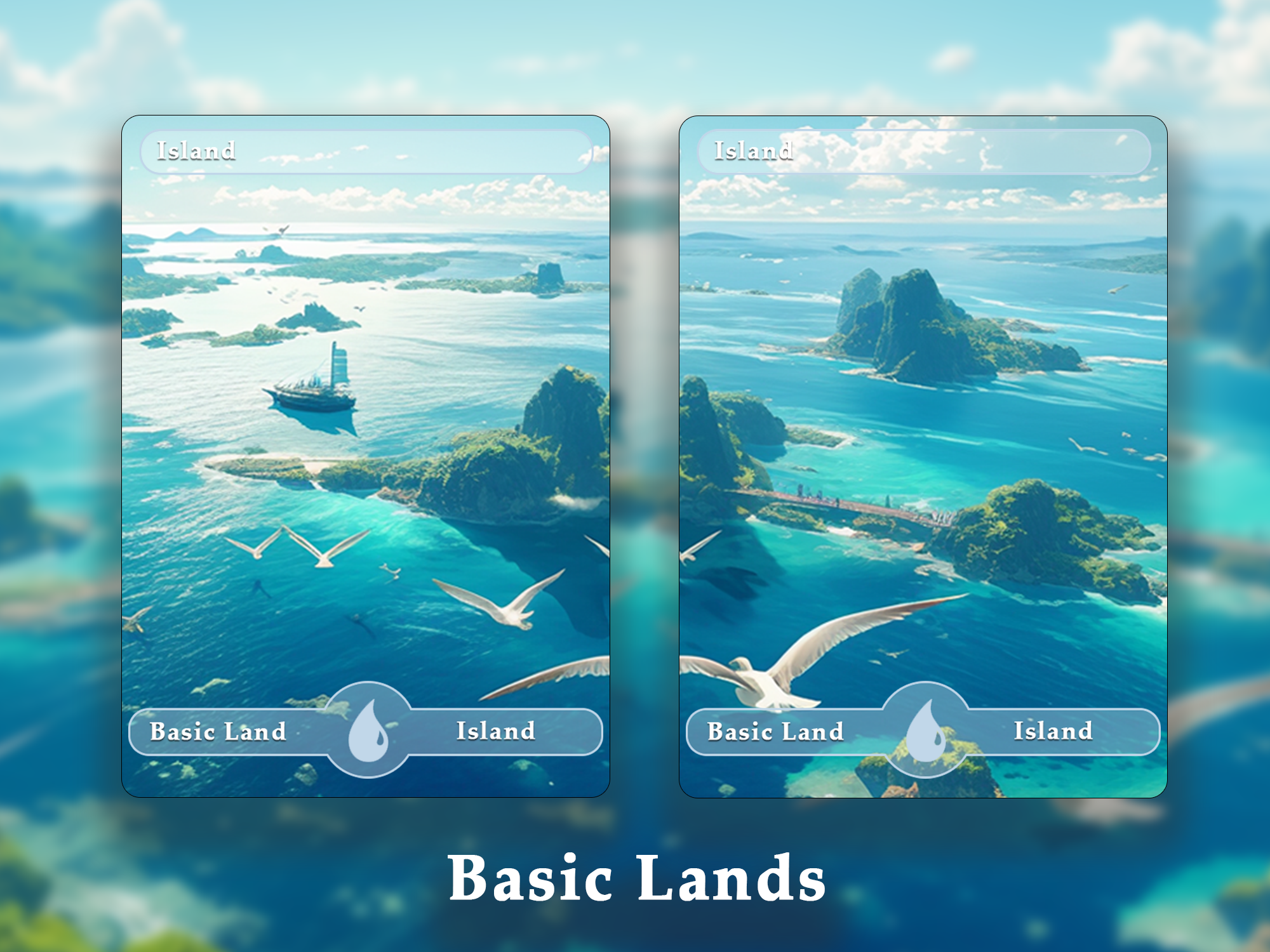 10 Basic Land-Island. 10 MTG proxy cards for EDH. Enhance your MTG Commander Deck