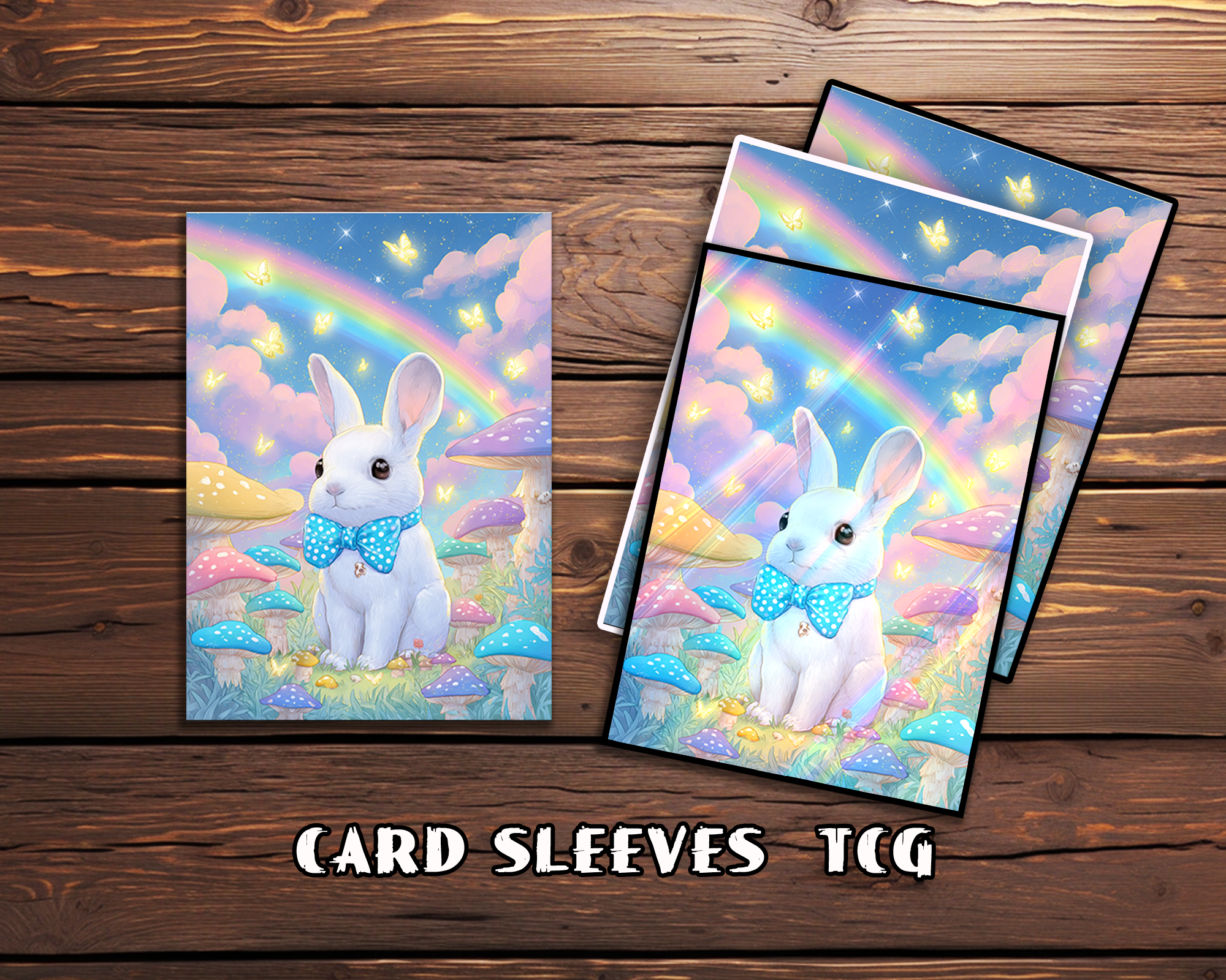 Rainbow Bunny Fantasy Card Sleeves Rainbow Bunny Fantasy Card Sleeves