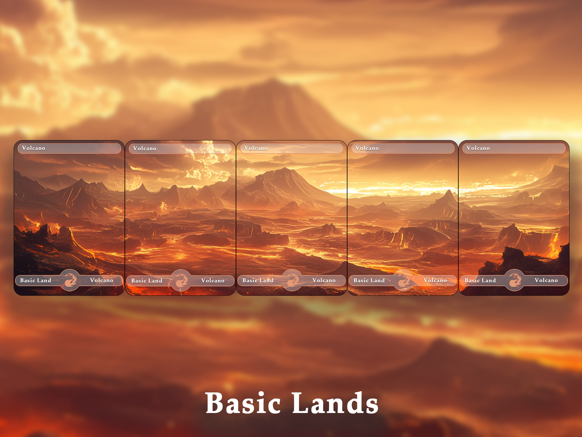 10 Basic Land-Volcano 10 MTG proxy cards for EDH. Enhance your MTG Commander Deck