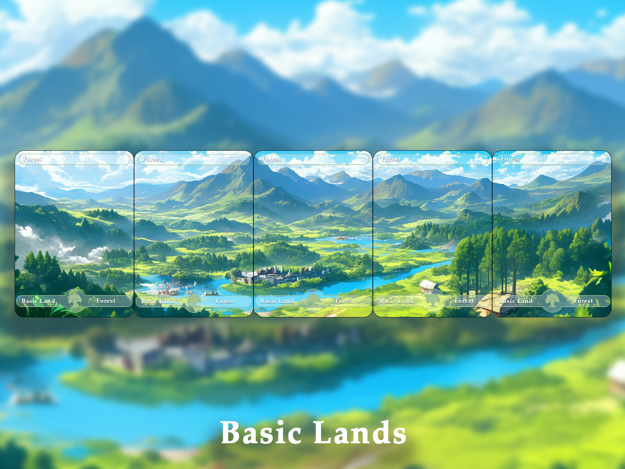 10 Basic Land-Forest. 10 MTG proxy cards for EDH. Enhance your MTG Commander Deck