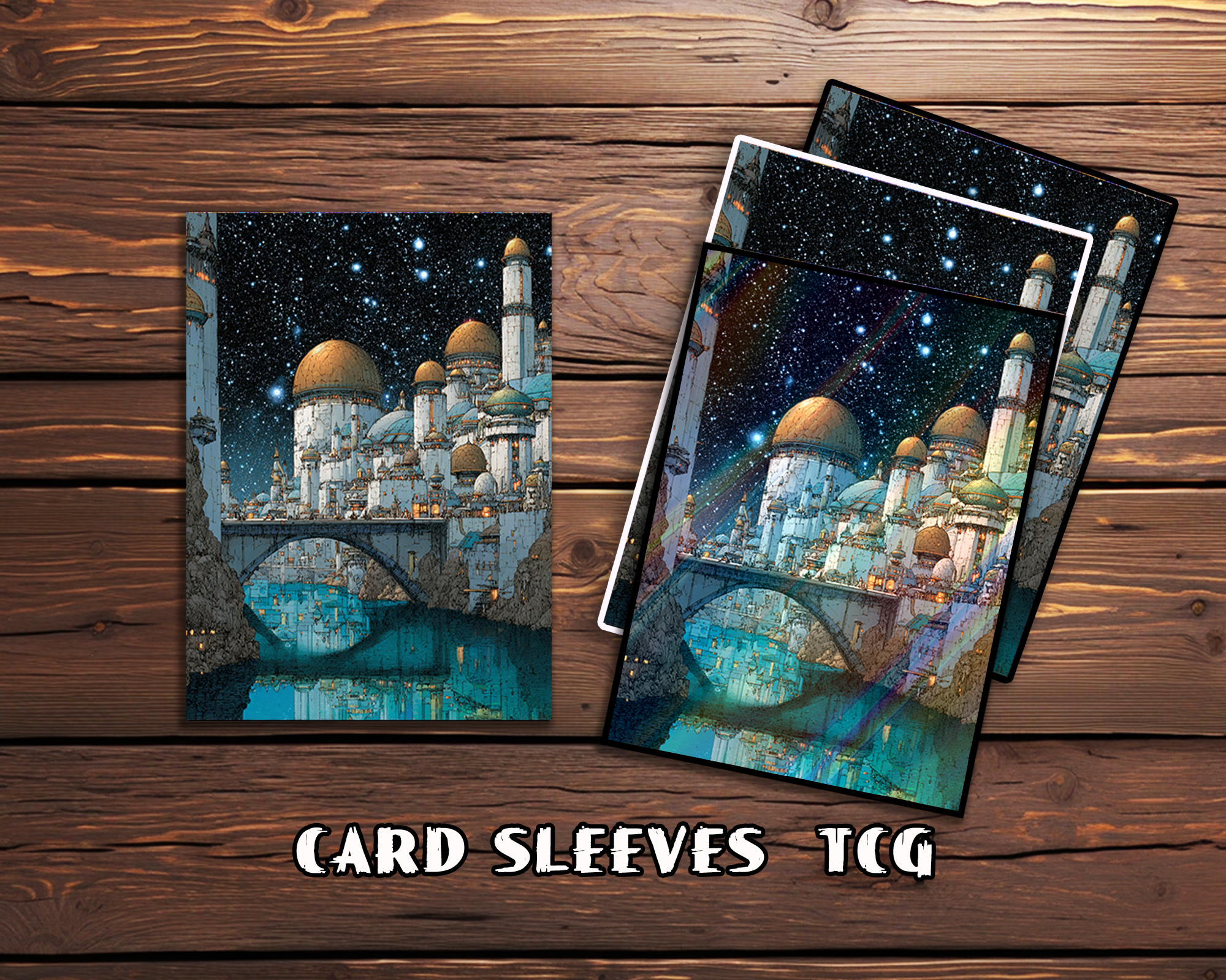 Starry Sky Castle A Fantasy Realm Card Sleeves